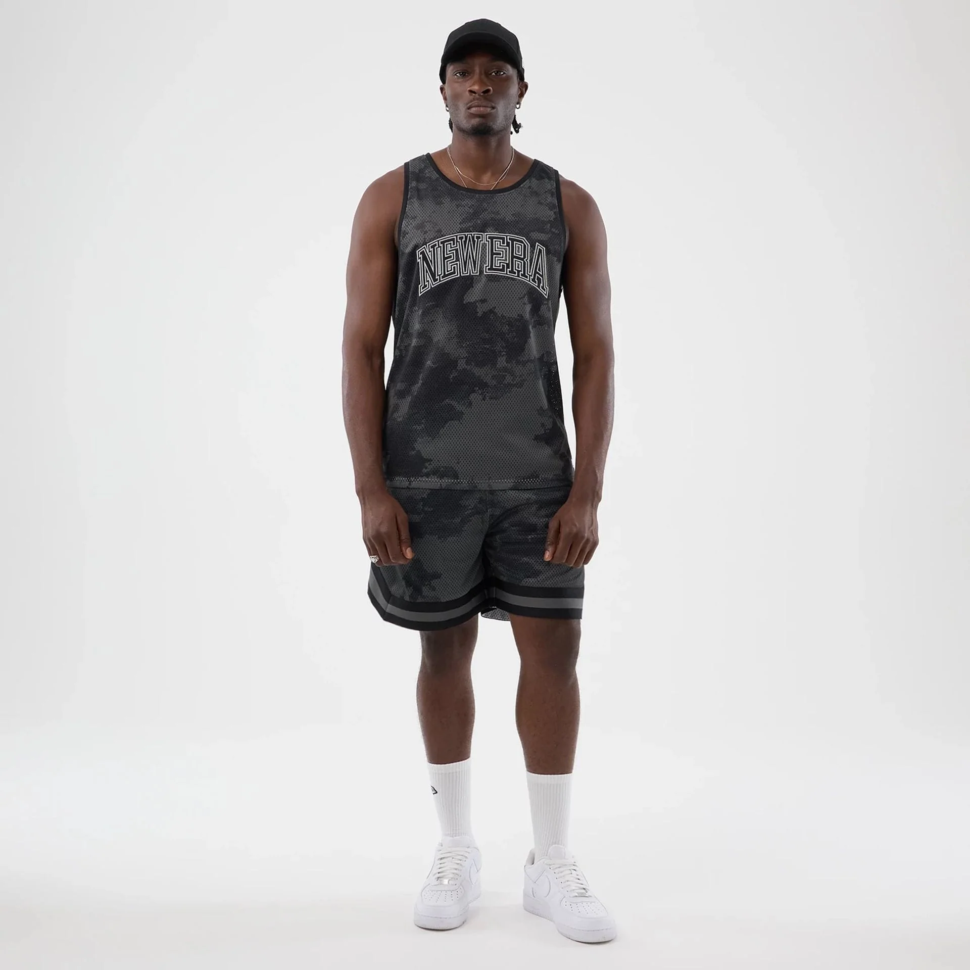 New Era All Over Print Black Camo Mesh Tank Top - Image 8