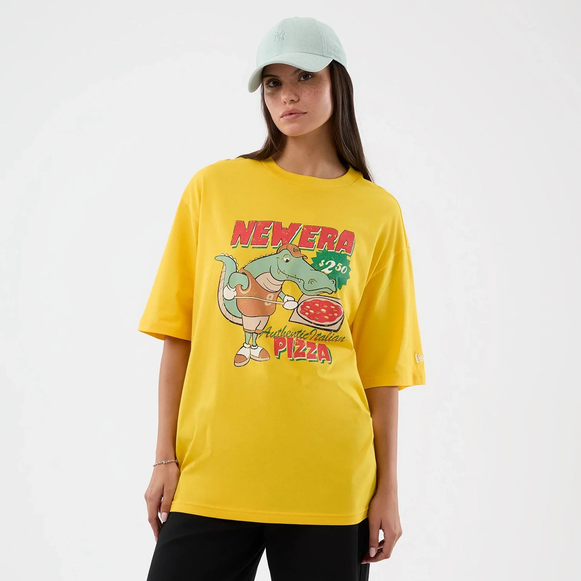 New Era Alligator Character Graphic Yellow T-Shirt - Image 4