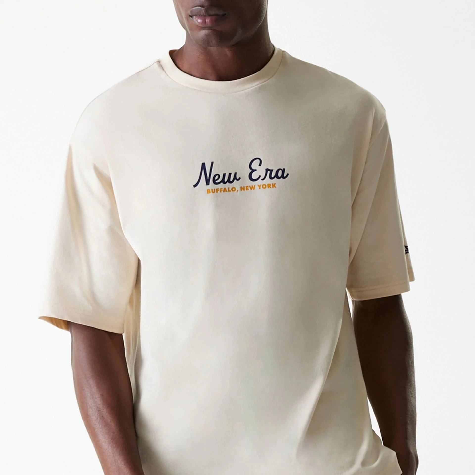 New Era Animal Graphic Light Beige Oversized T-Shirt - Image 3