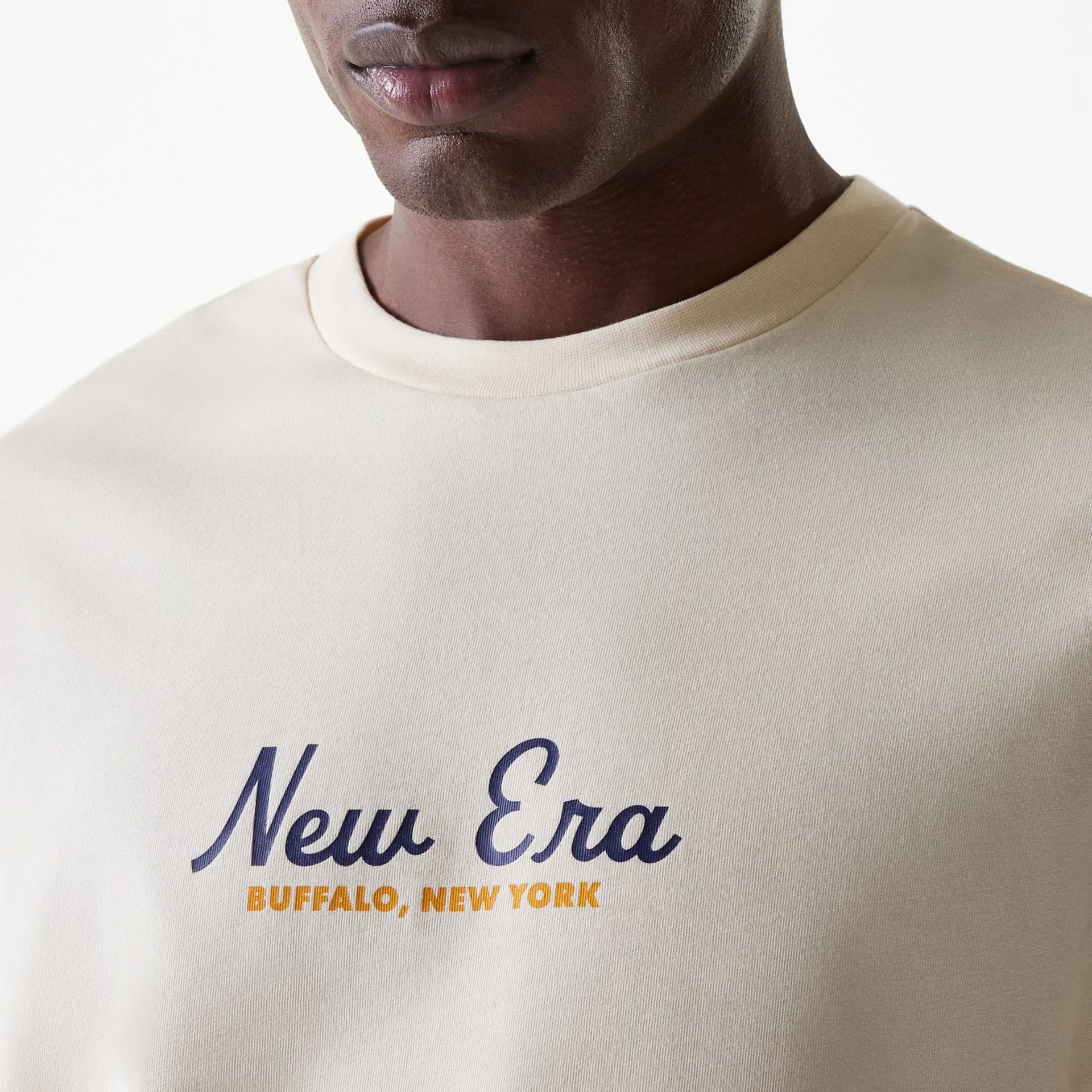 New Era Animal Graphic Light Beige Oversized T-Shirt - Image 5