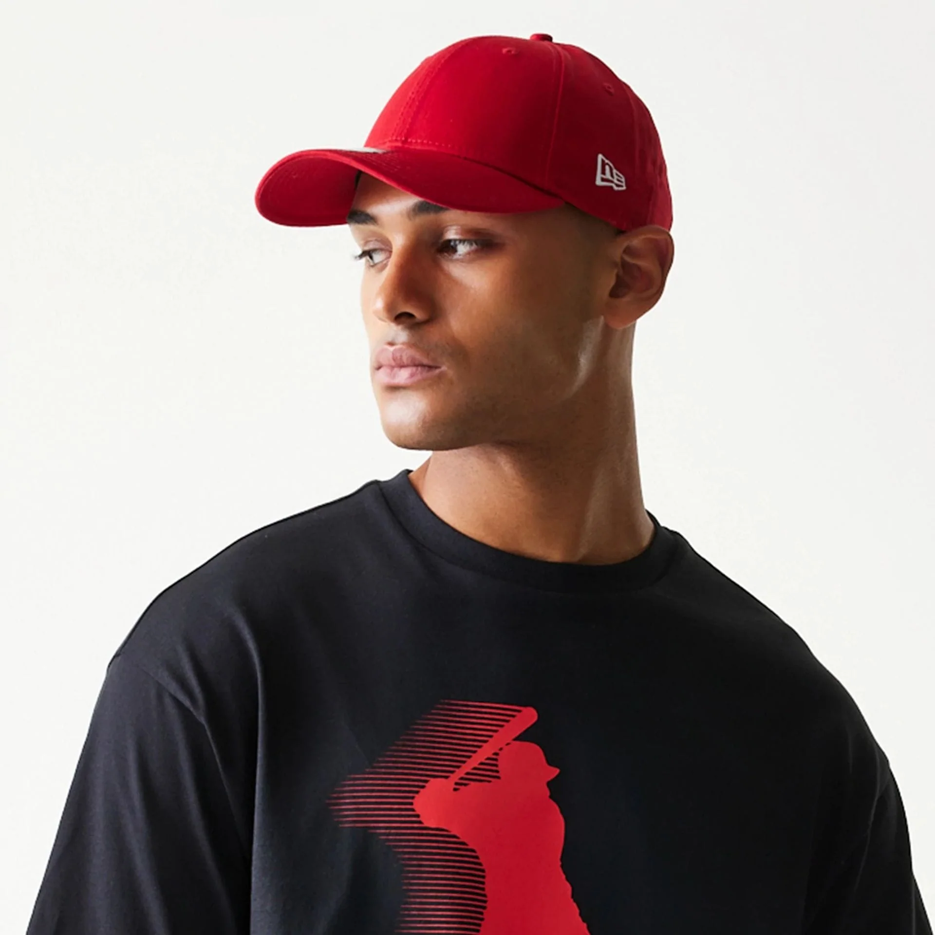 New Era Baseball Player Graphic Black Oversized T-Shirt - Image 4