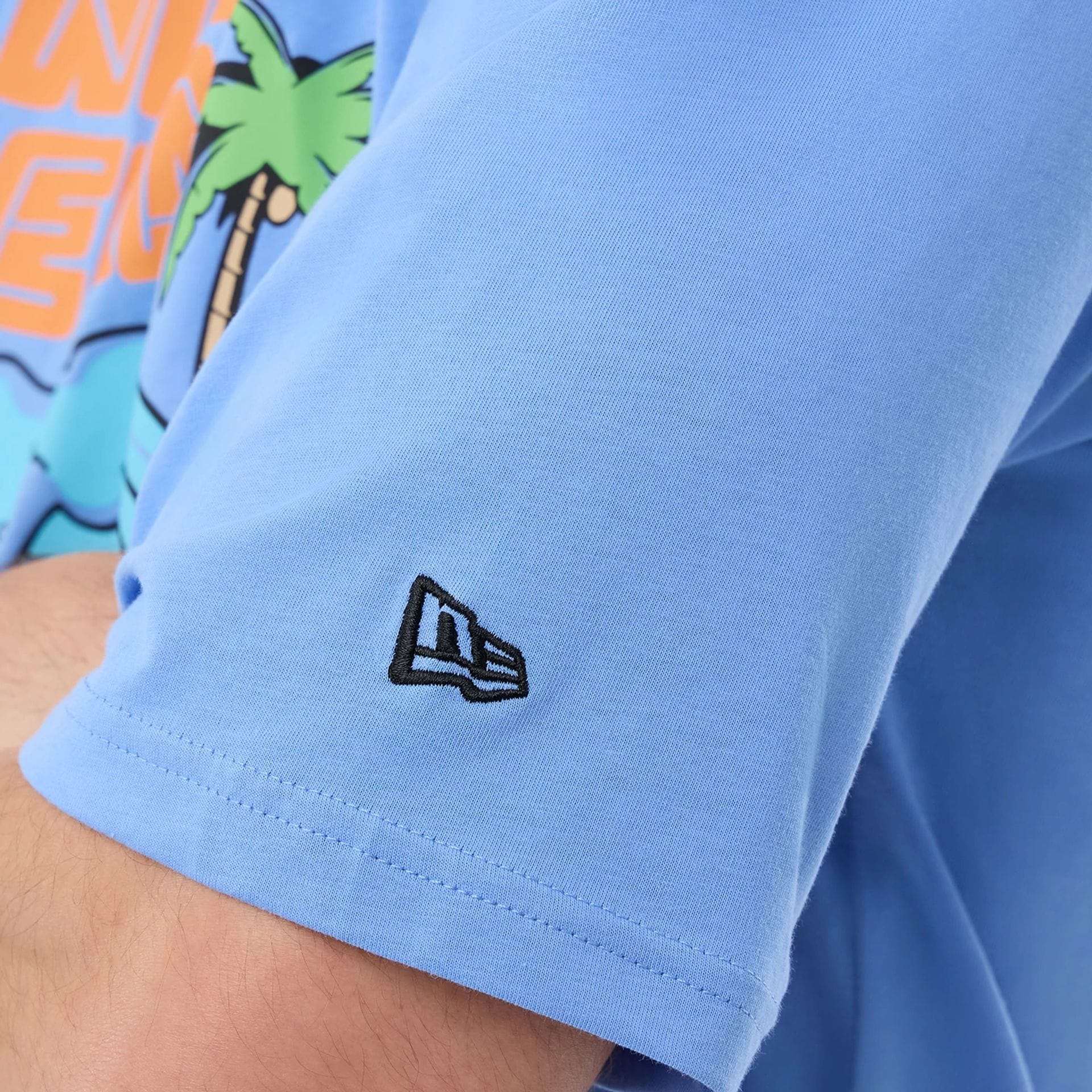 New Era Basketball Character Graphic Pastel Blue T-Shirt - Image 7