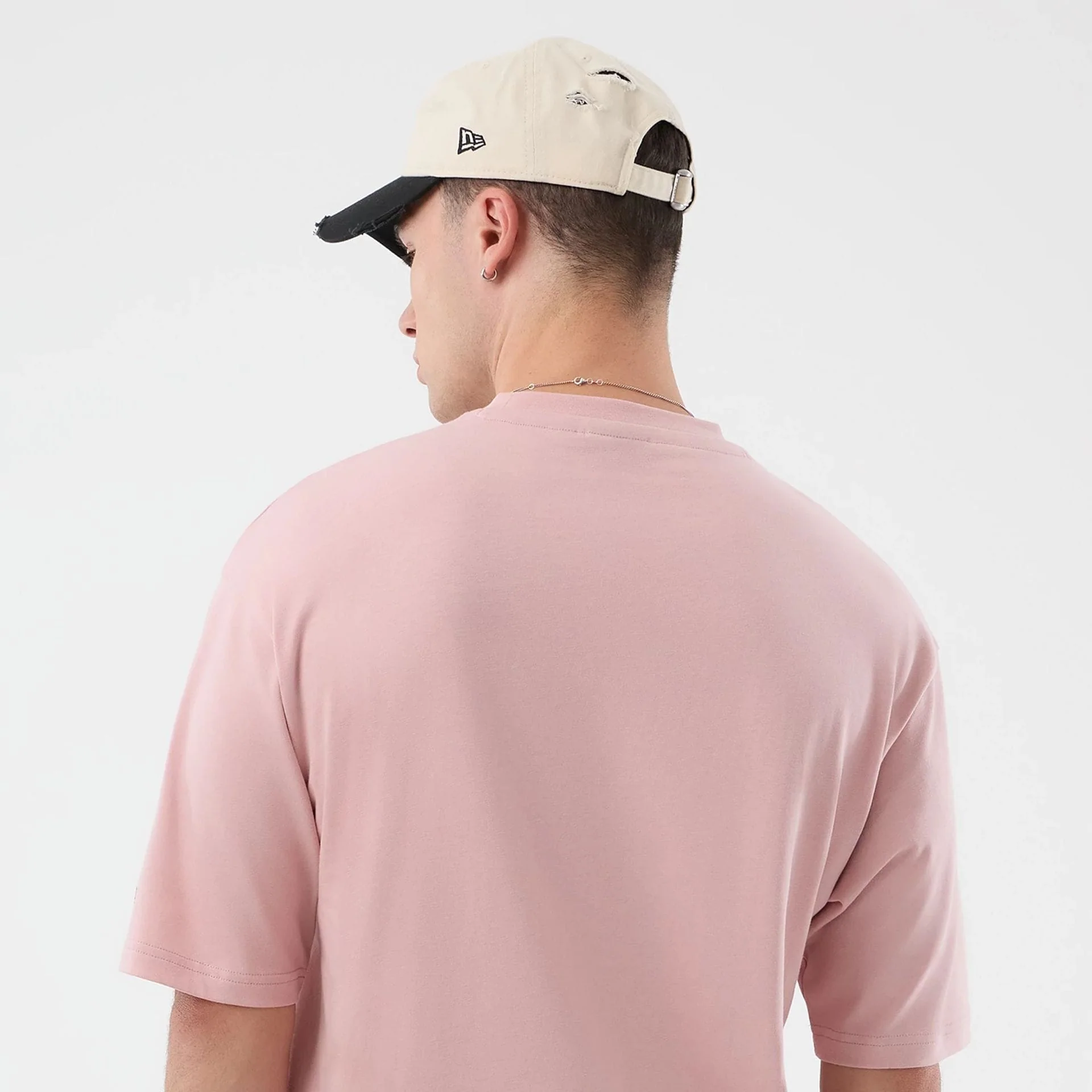 New Era Beach Graphic Pastel Pink Oversized T-Shirt - Image 8