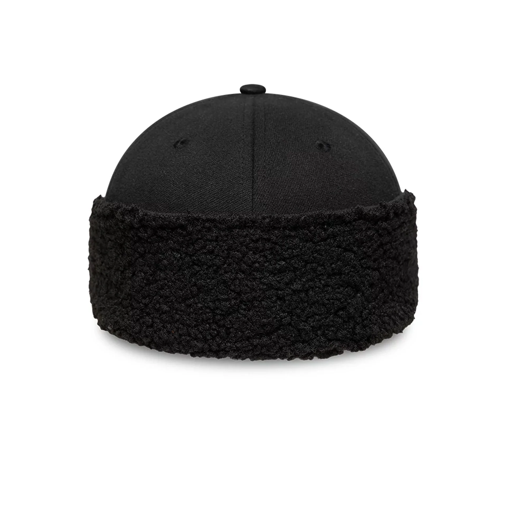 New Era Black 39THIRTY Downflap Stretch Fit Cap - Image 2