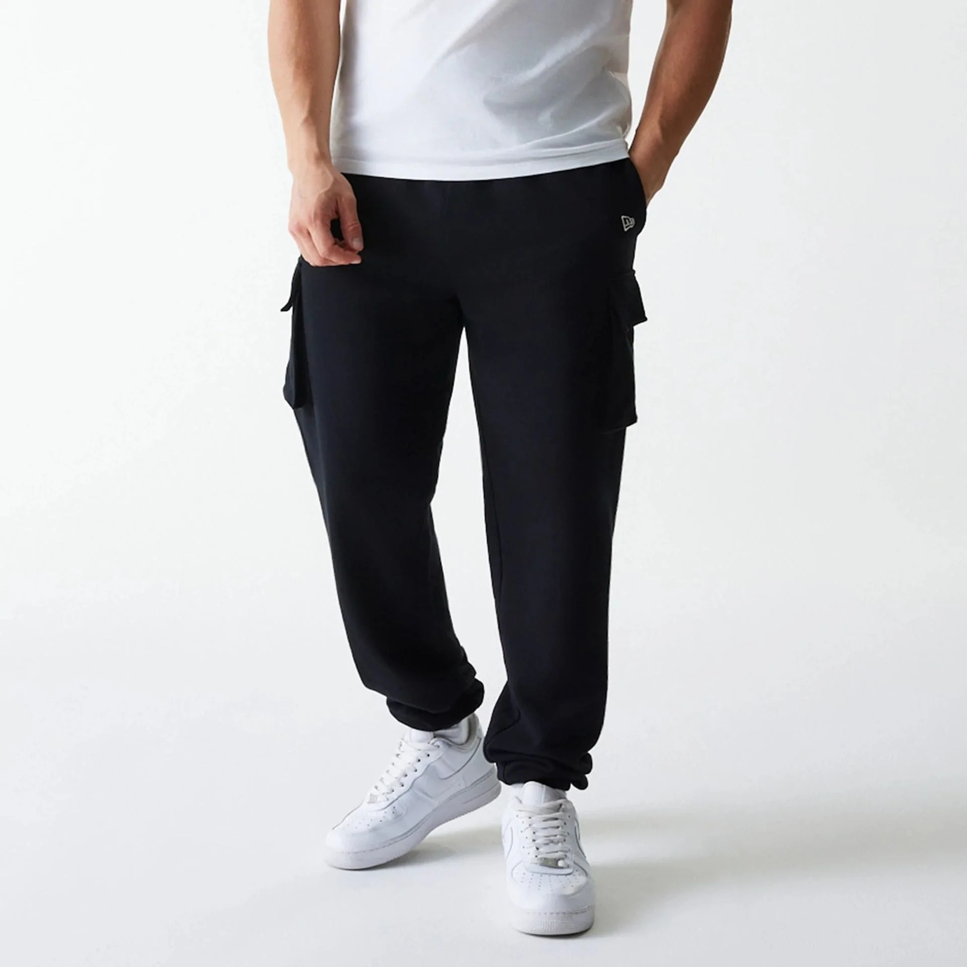 New Era Black Cargo Joggers - Image 7