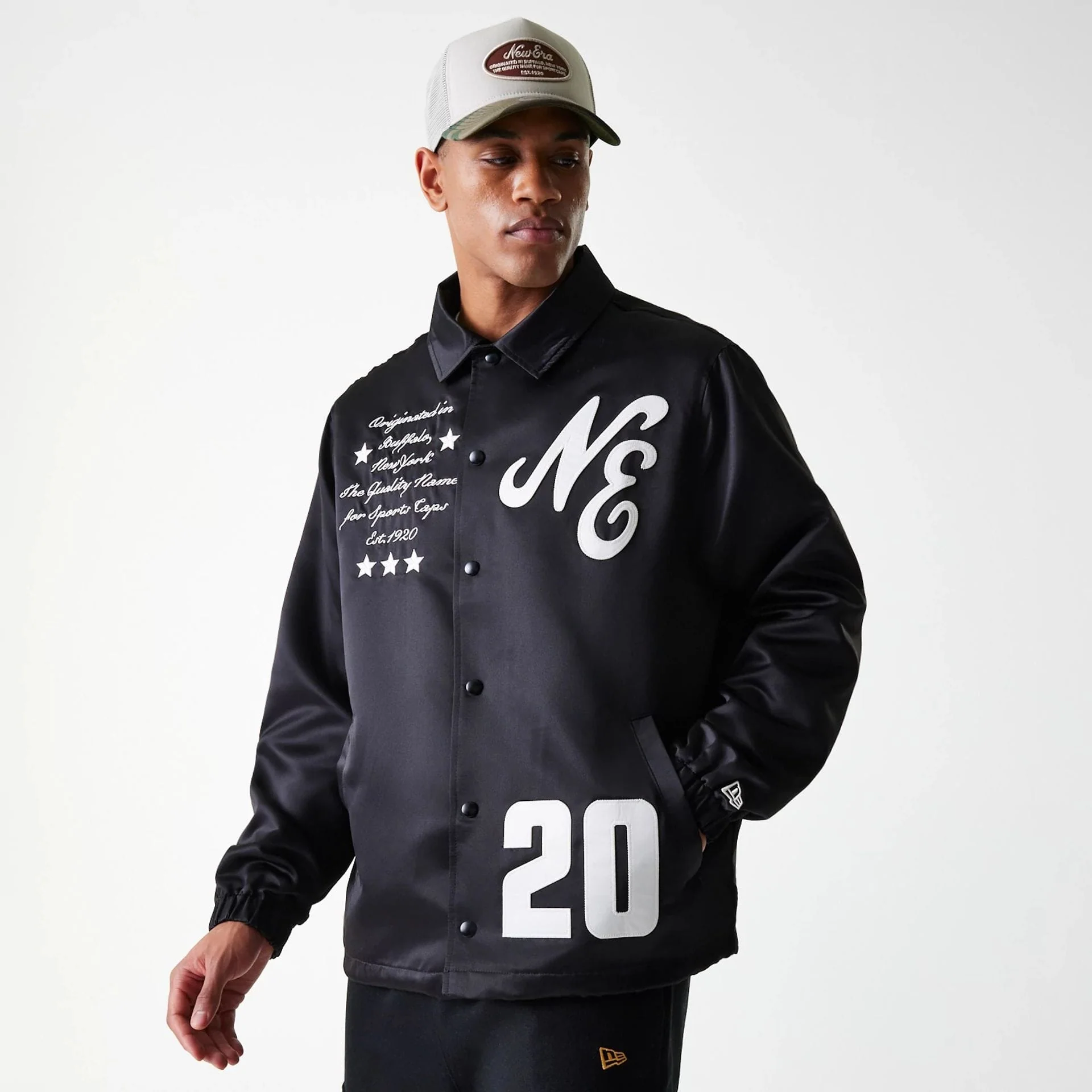 New Era Black Coaches Jacket - Image 3