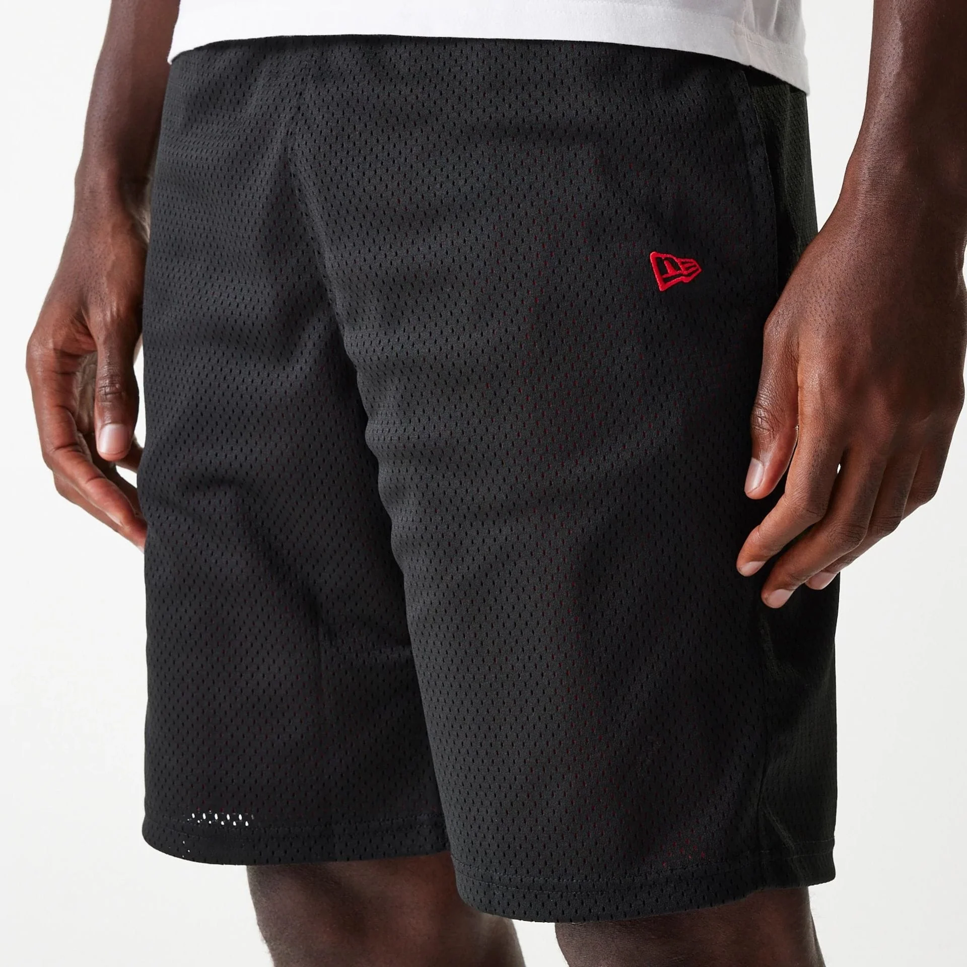 New Era Black Mesh Shorts - Image 6
