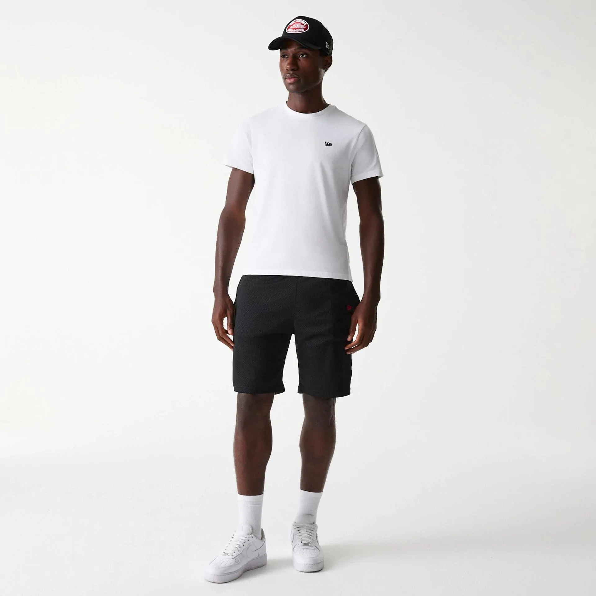 New Era Black Mesh Shorts - Image 8