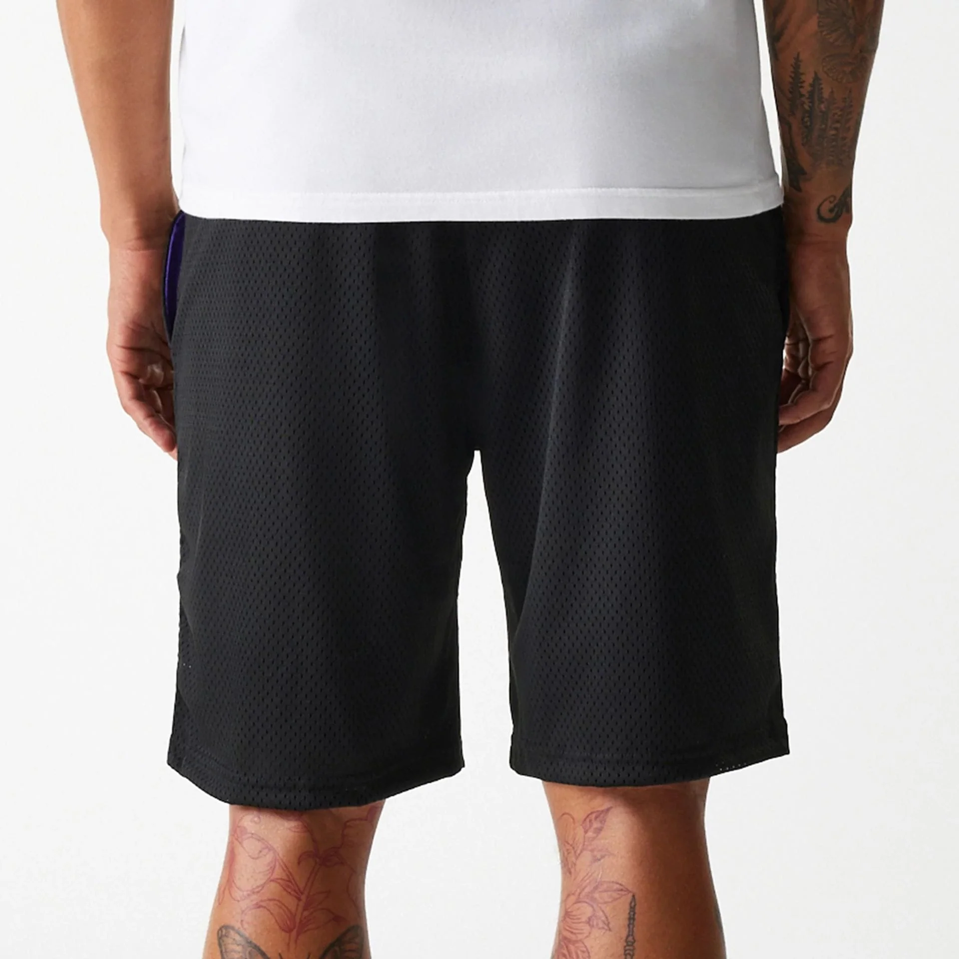 New Era Black Mesh Shorts - Image 5