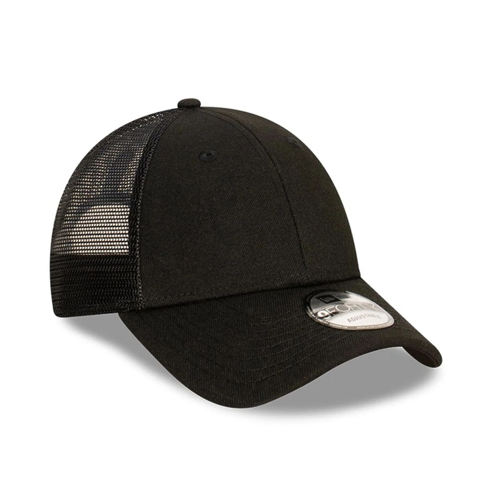 New Era Blank Black 9FORTY Trucker Cap - Image 3