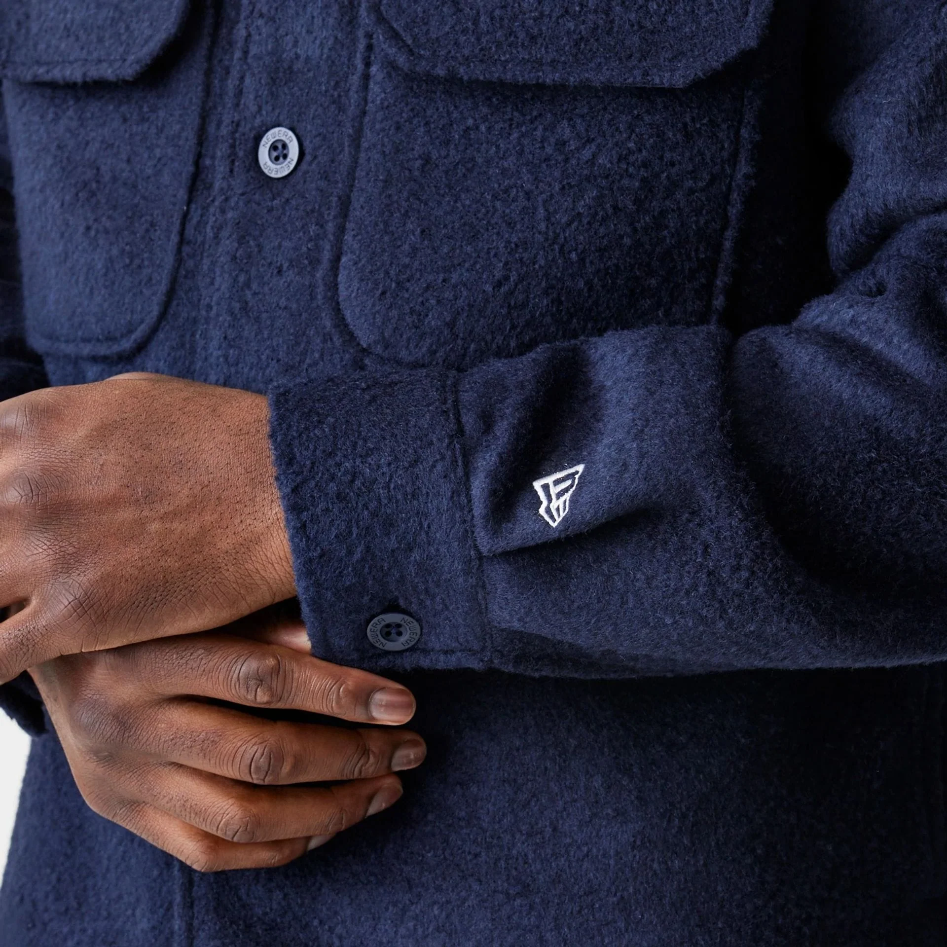 New Era Borg Navy Shacket - Image 6