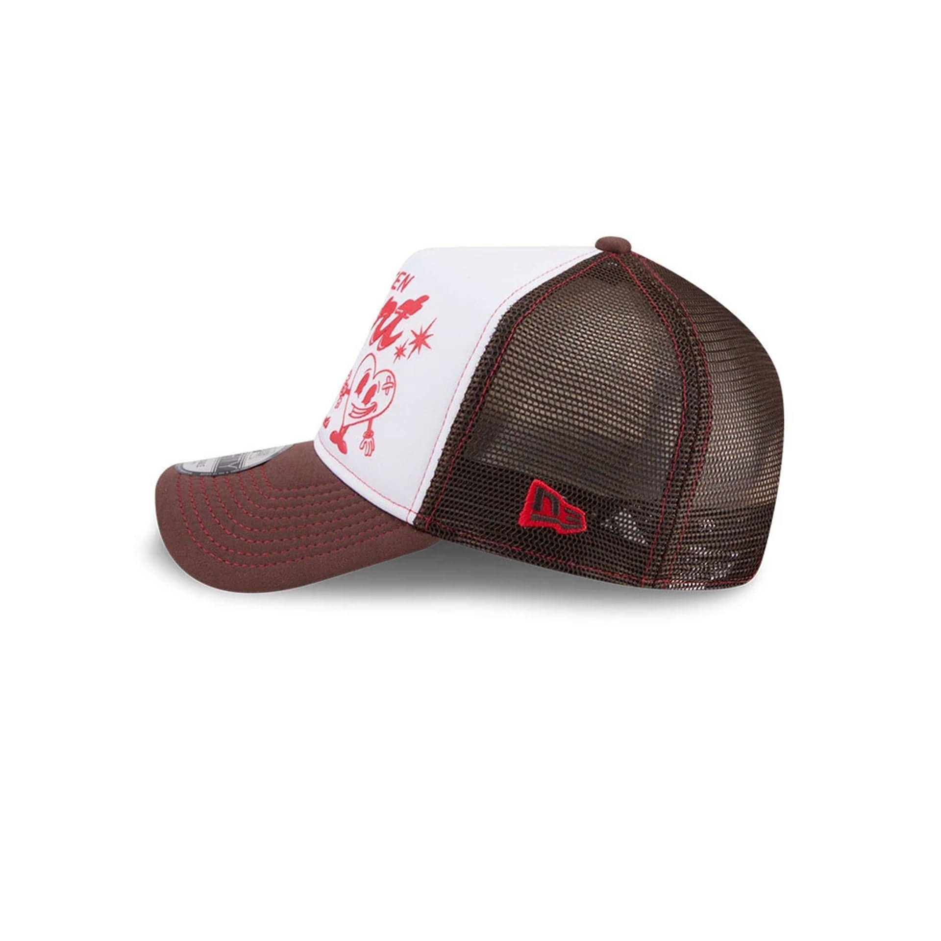 New Era Broken Heart Service & Repair White 9FORTY A-Frame Trucker Adjustable Cap - Image 6