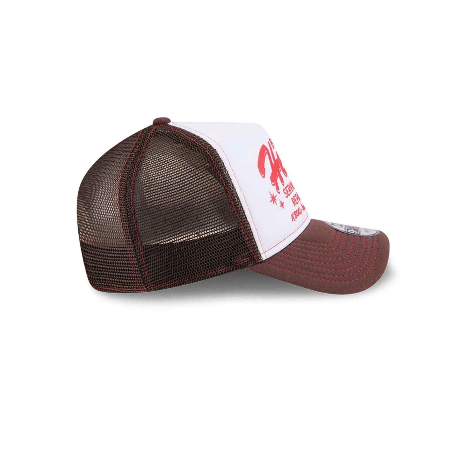 New Era Broken Heart Service & Repair White 9FORTY A-Frame Trucker Adjustable Cap - Image 7