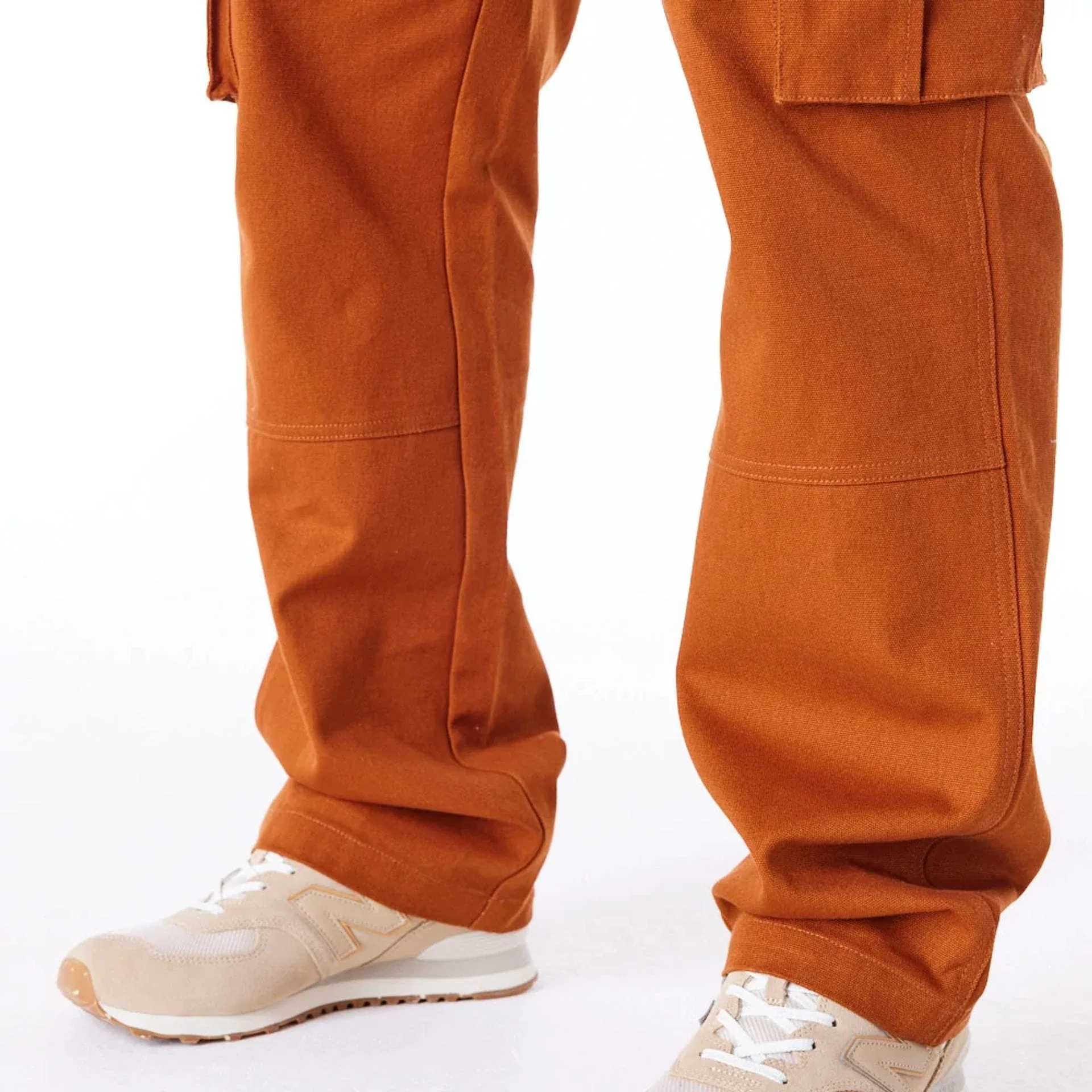New Era Brown Cargo Trousers - Image 4