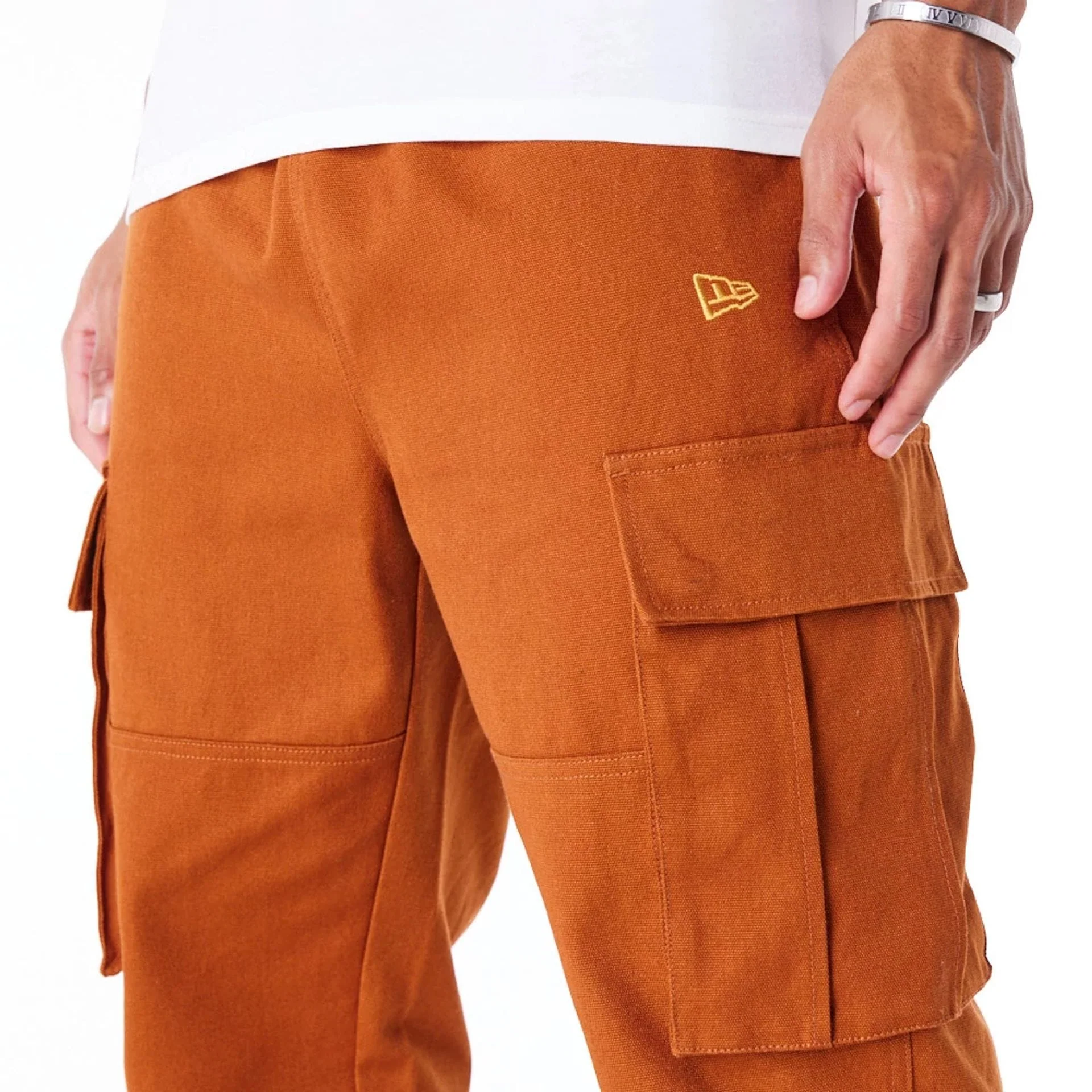New Era Brown Cargo Trousers - Image 7