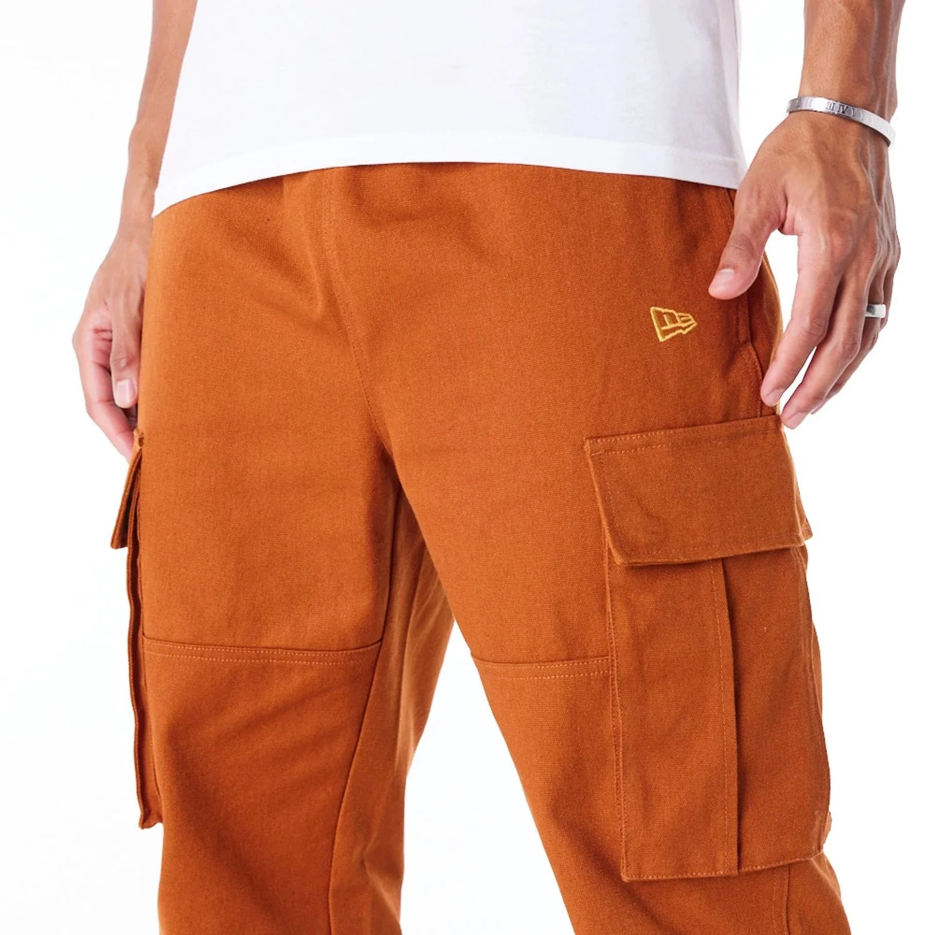 New Era Brown Cargo Trousers - Image 8