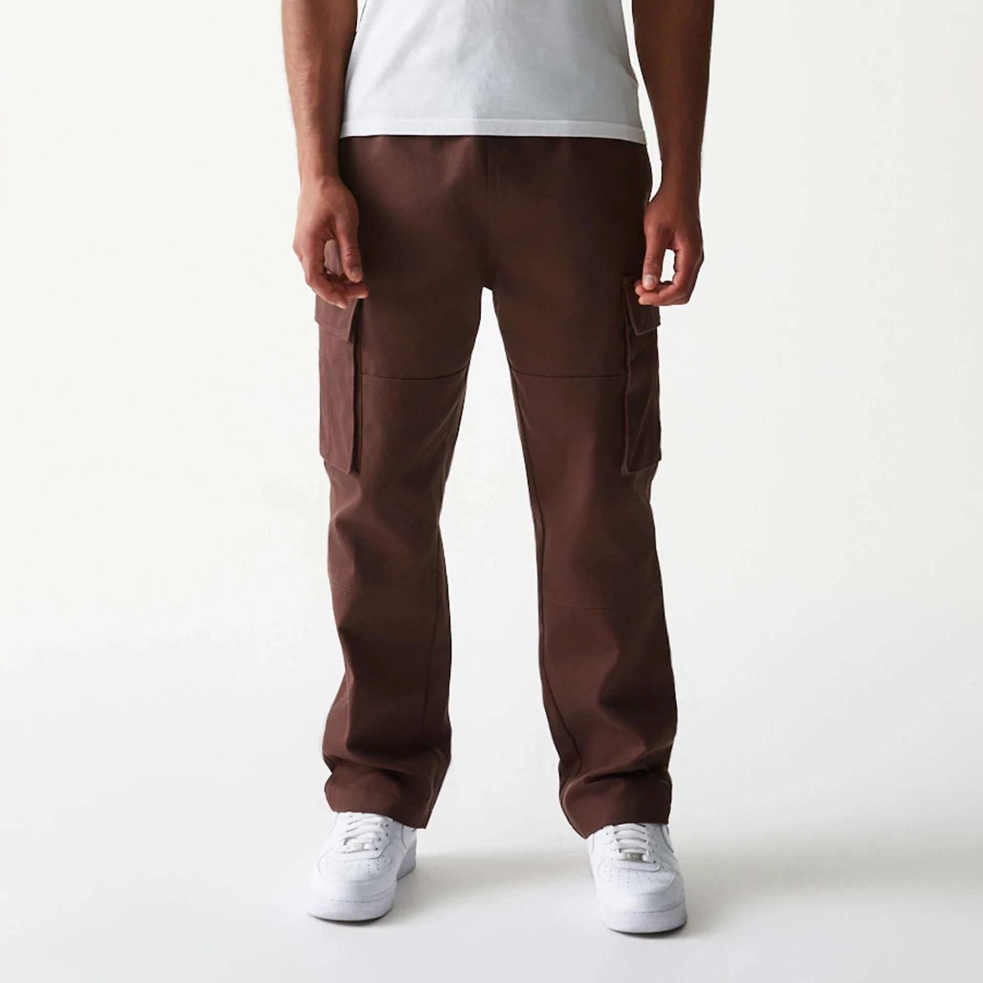 New Era Brown Straight Leg Cargo Joggers - Image 6