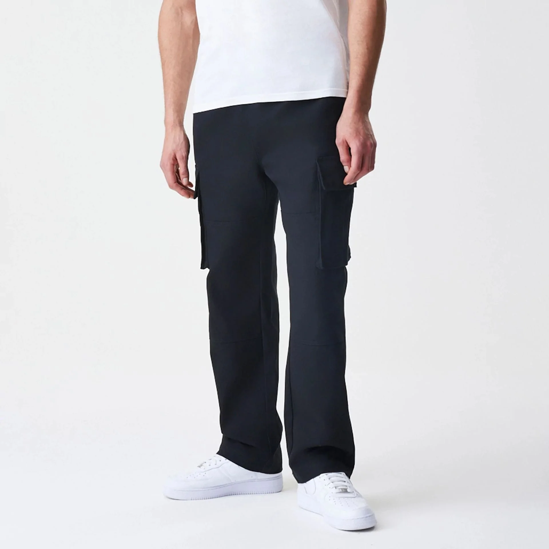 New Era Cargo Black Straight Leg Trousers - Image 3