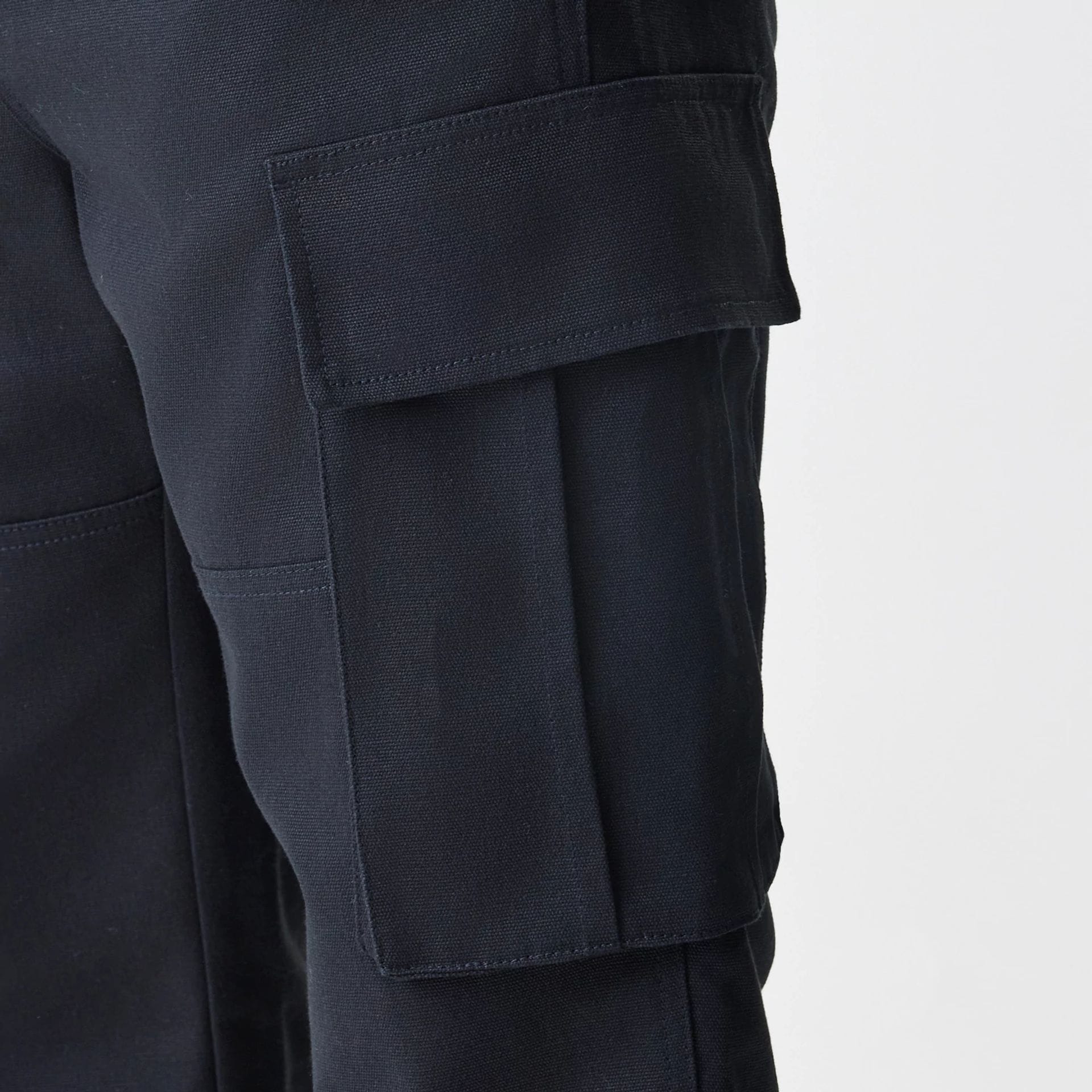 New Era Cargo Black Straight Leg Trousers - Image 4