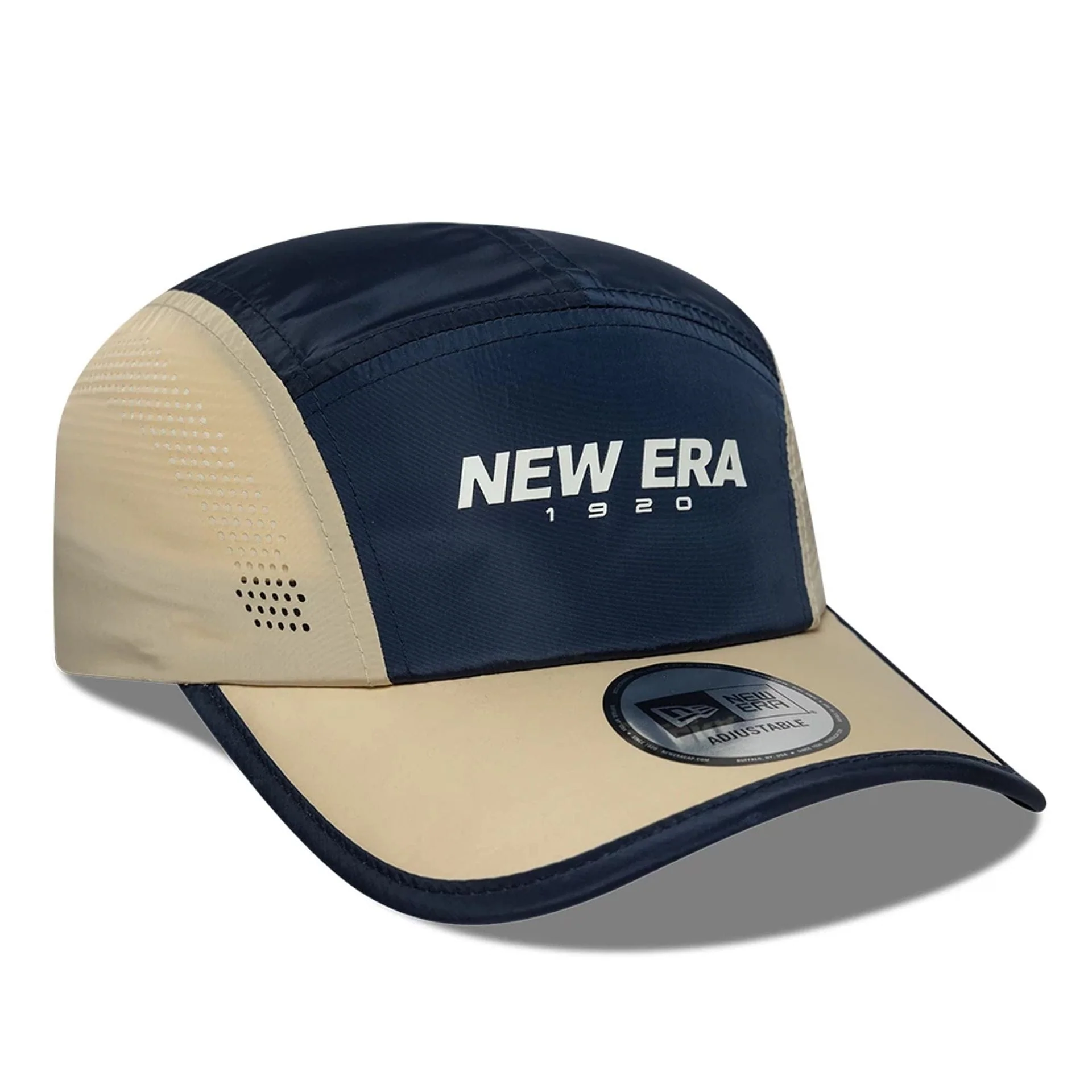 New Era Colour Block Navy Runner Adjustable Cap - Image 3