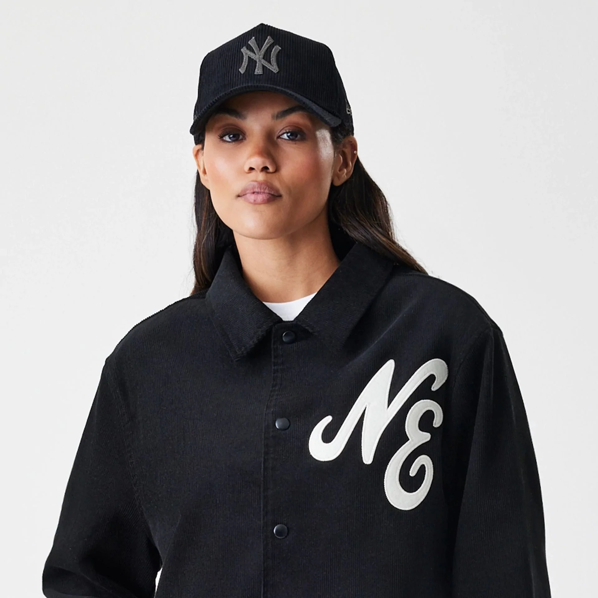 New Era Cord Black Coaches Jacket - Image 5