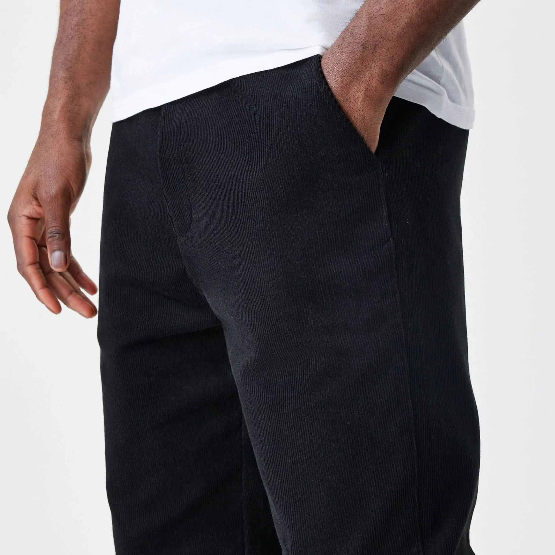 New Era Cord Black Straight Leg Chinos - Image 5
