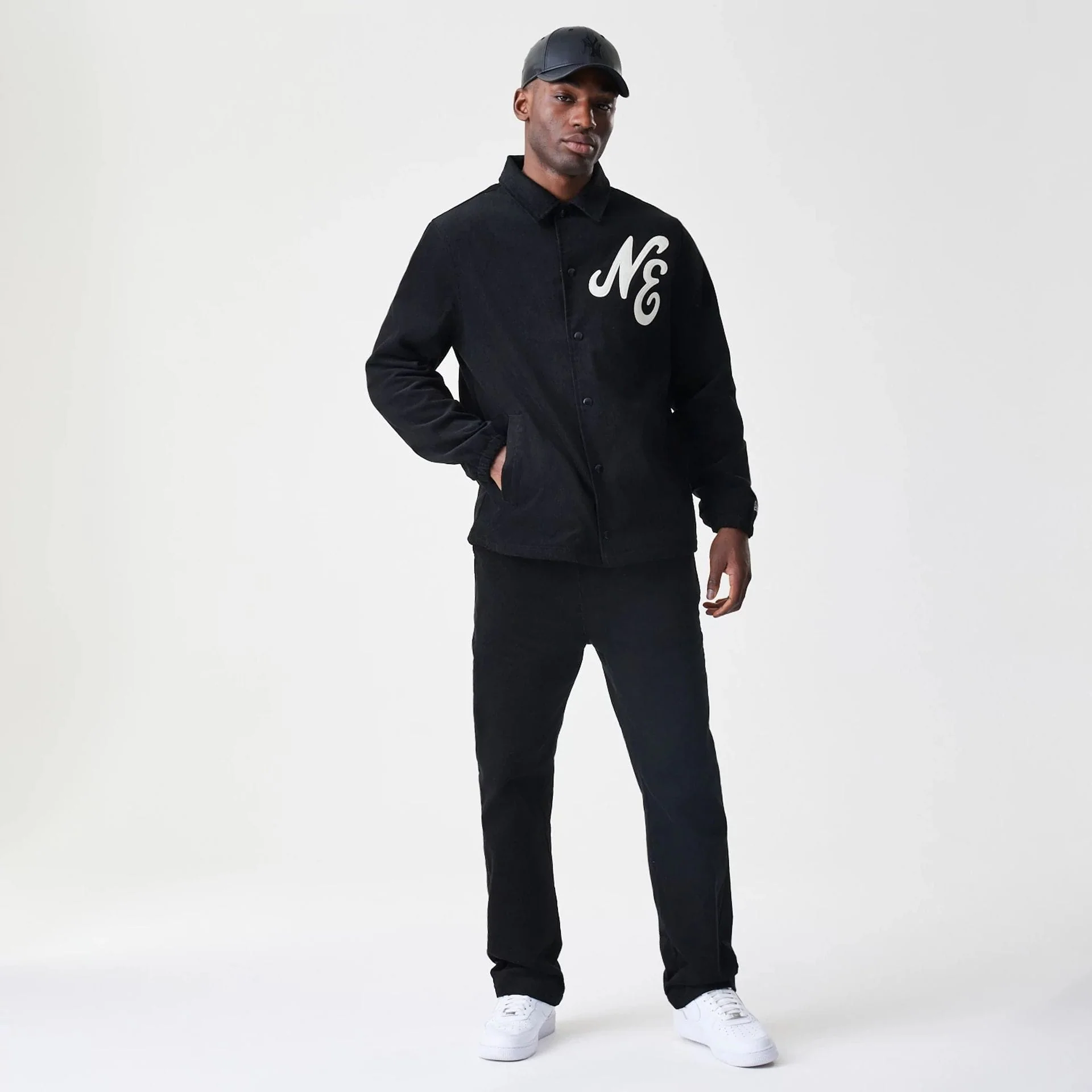 New Era Cord Black Straight Leg Chinos - Image 8