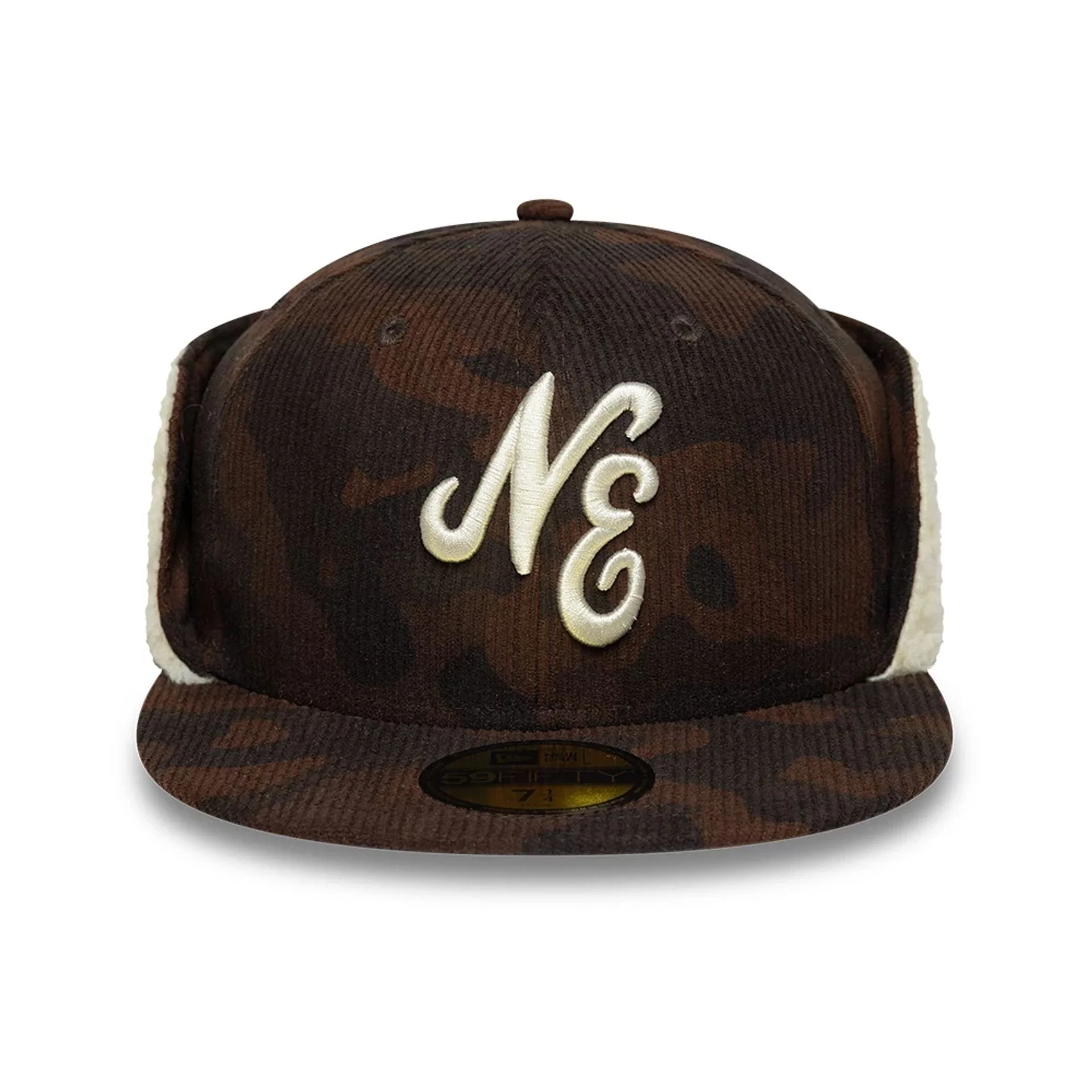 New Era Cord Dark Brown Downflap 59FIFTY Fitted Cap - Image 3