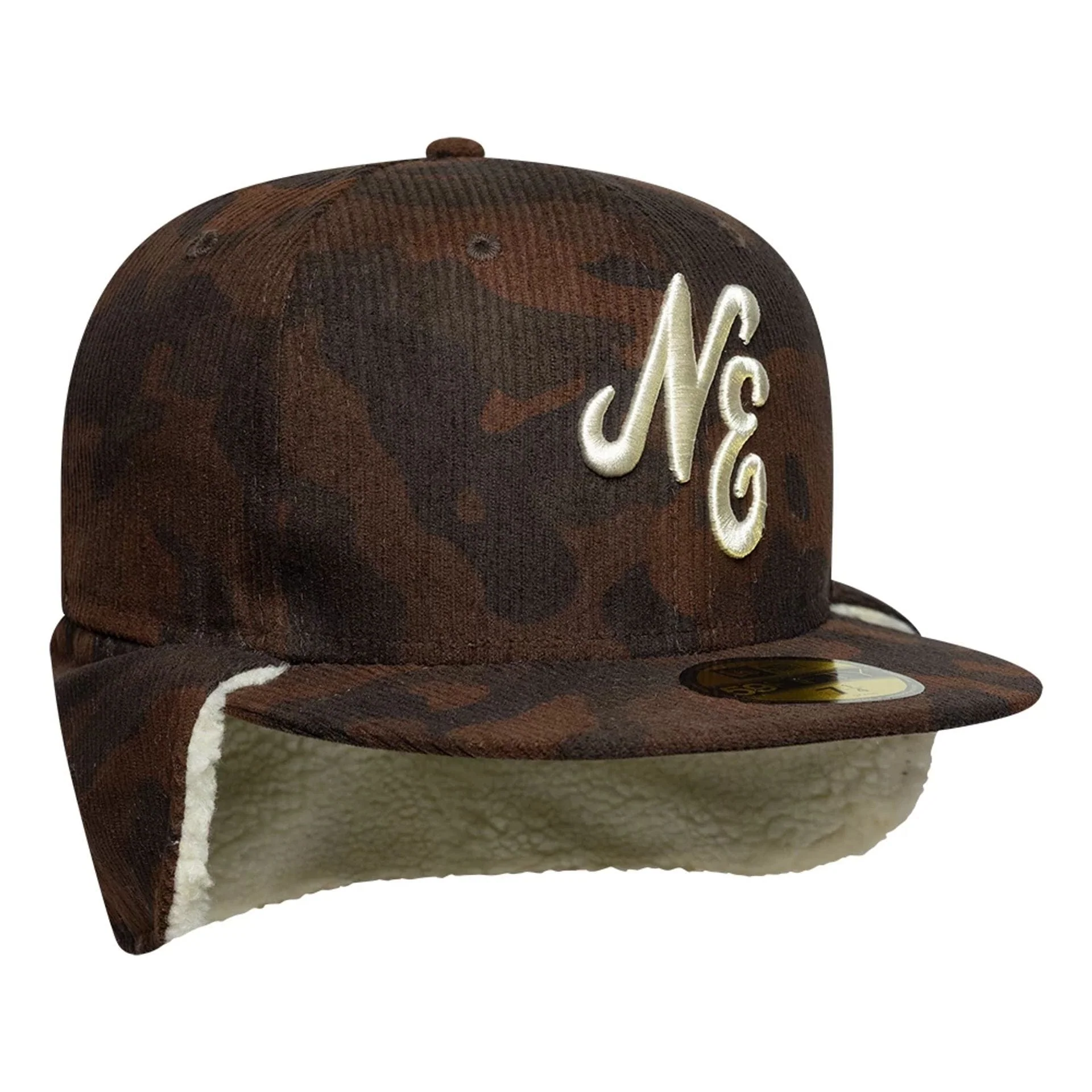 New Era Cord Dark Brown Downflap 59FIFTY Fitted Cap - Image 4