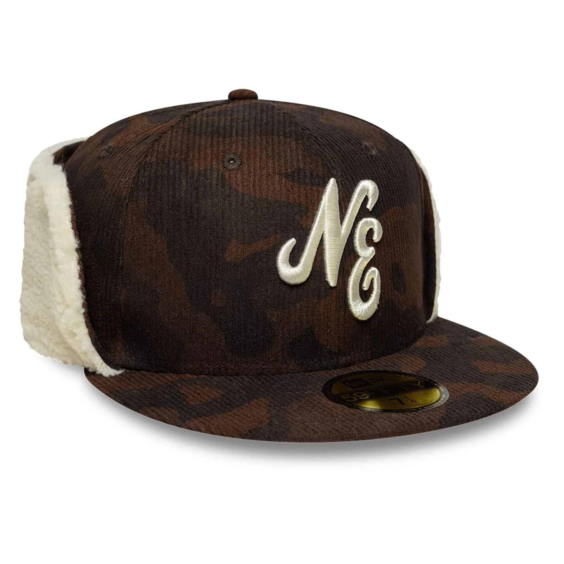 New Era Cord Dark Brown Downflap 59FIFTY Fitted Cap - Image 5