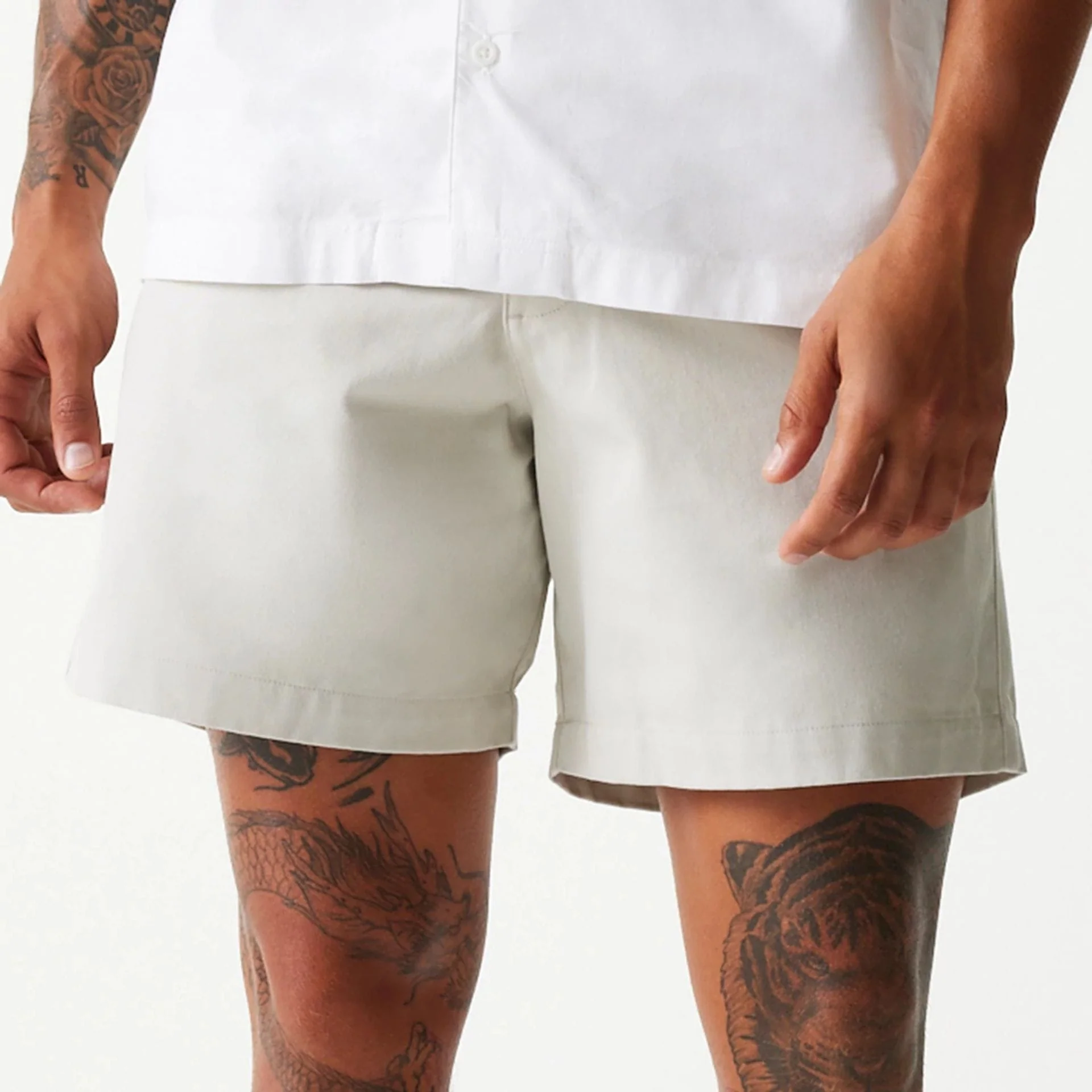 New Era Cream Chino Shorts - Image 4