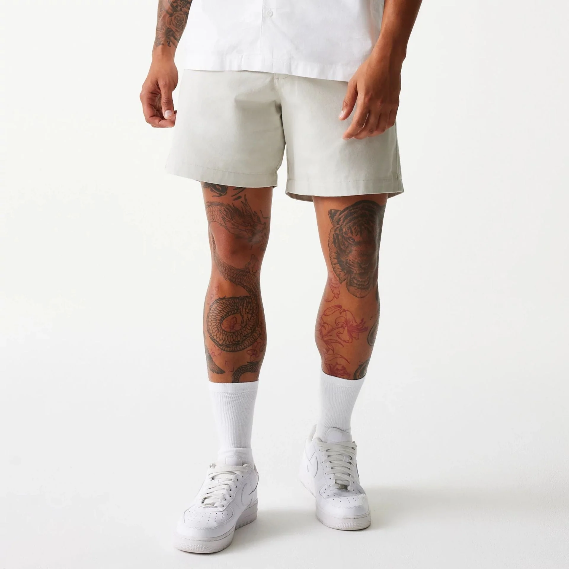New Era Cream Chino Shorts - Image 5