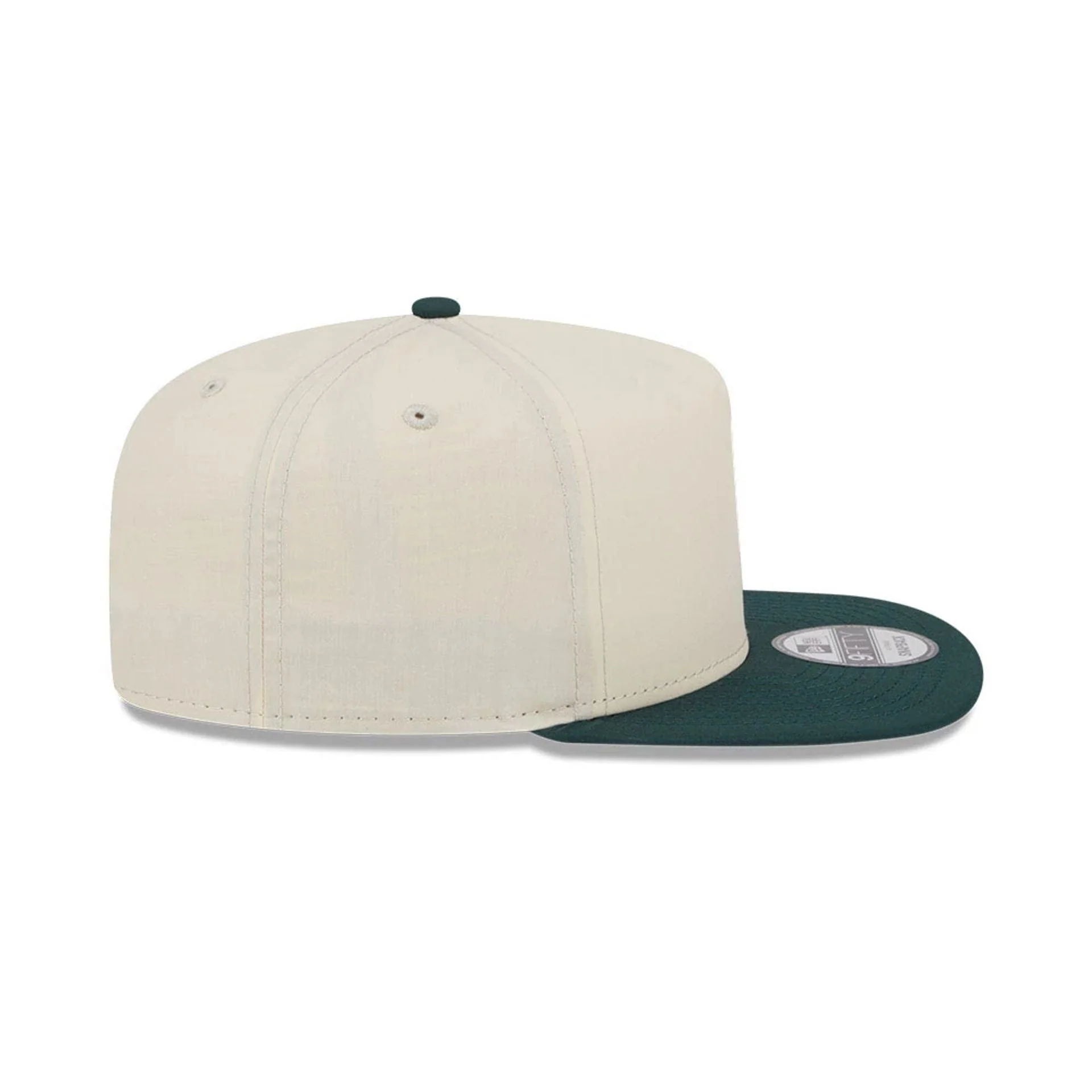 New Era Cream & Dark Green 9FIFTY A-Frame Snapback Adjustable Cap - Image 5
