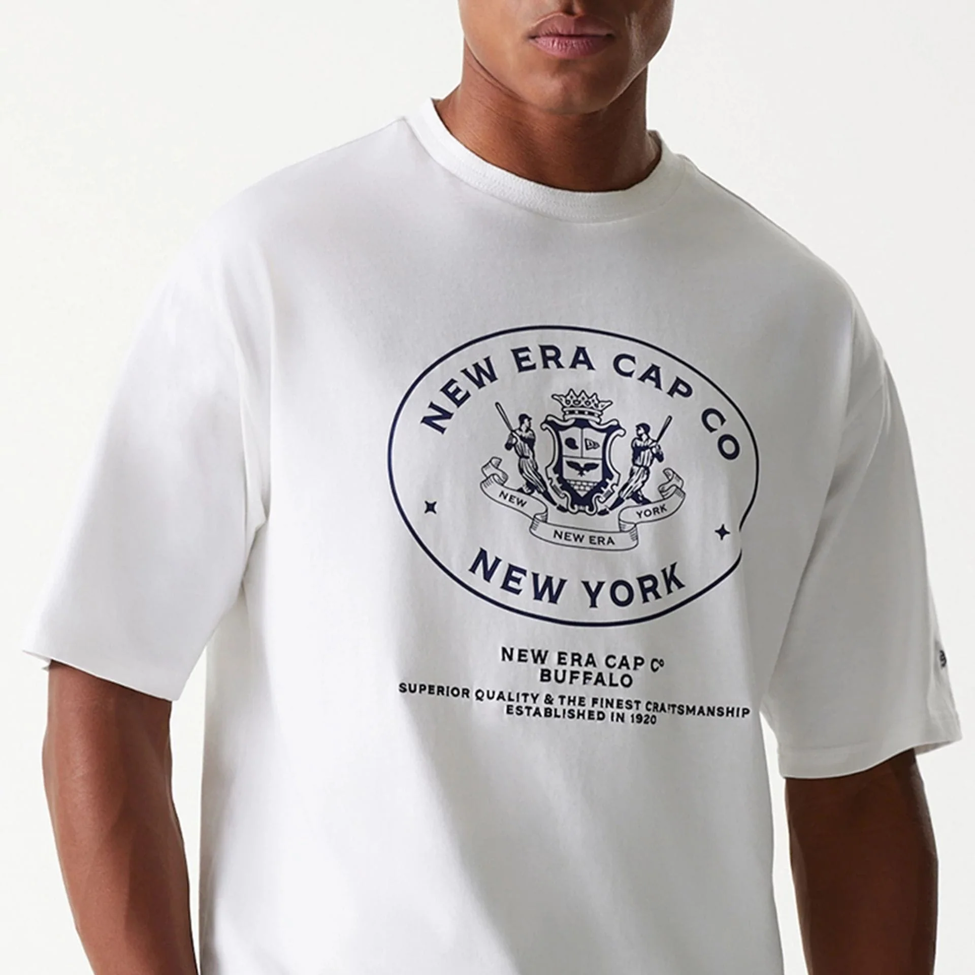 New Era Crest White Oversized T-Shirt - Image 3