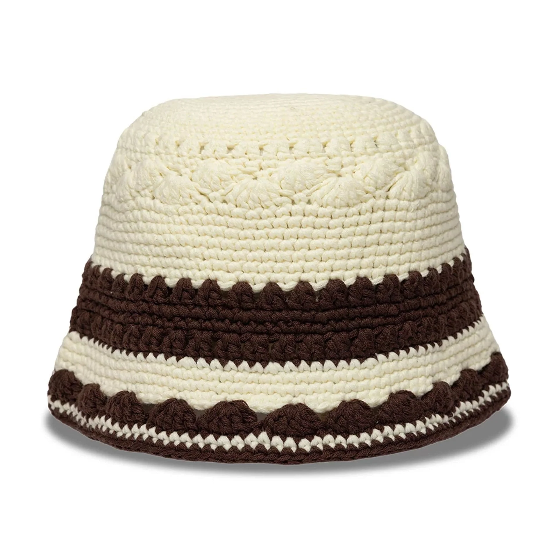 New Era Crochet Border White Explorer Bucket Hat - Image 2