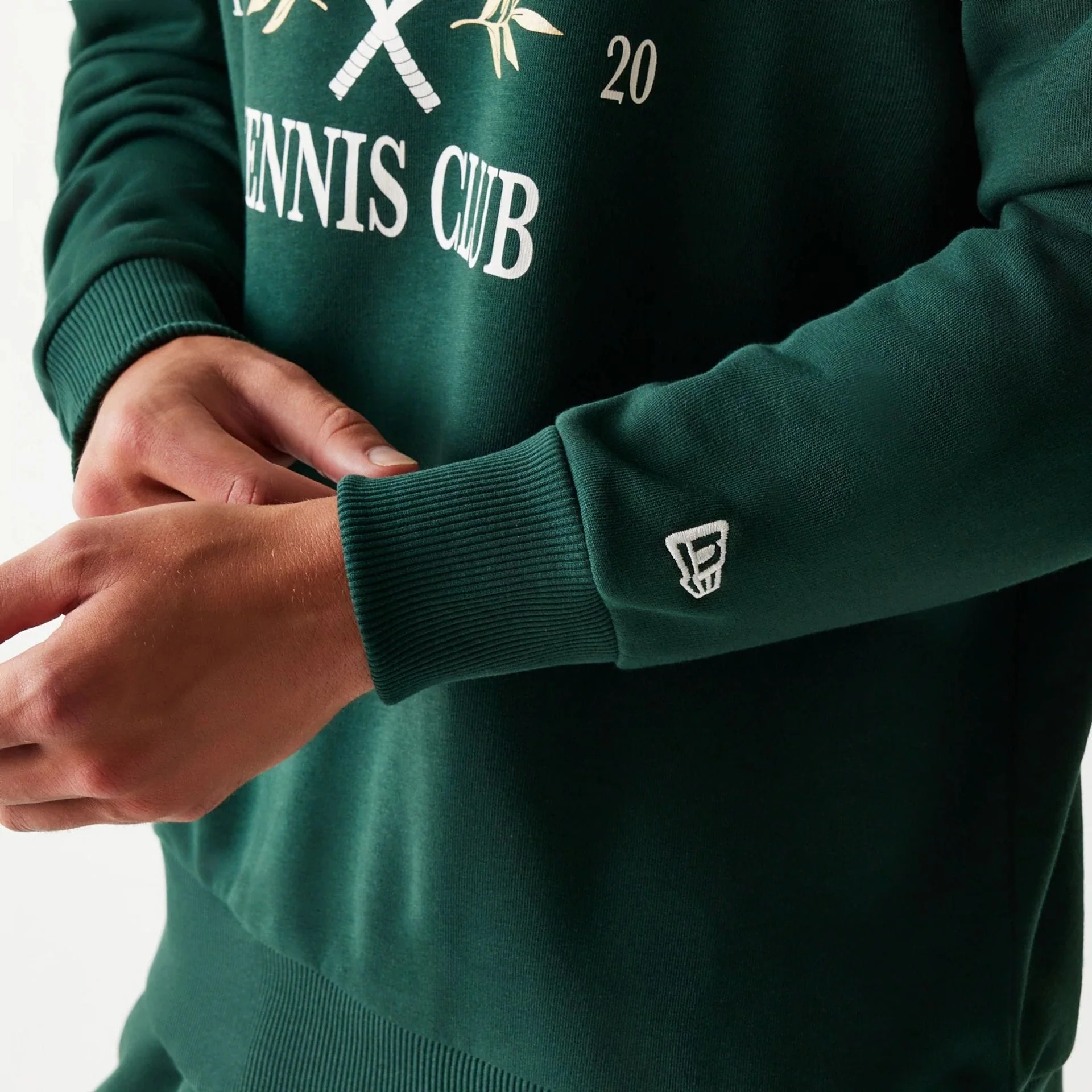 New Era Dark Green Oversized Crew Neck Sweater - Image 5
