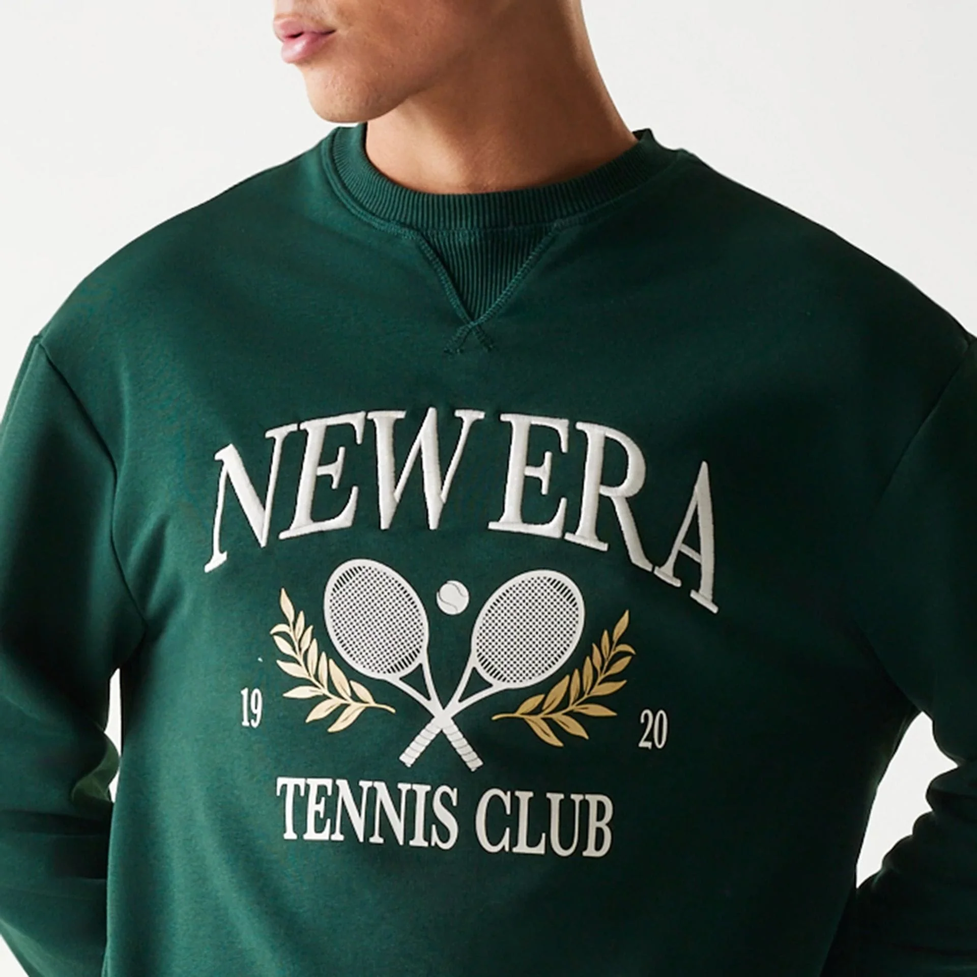 New Era Dark Green Oversized Crew Neck Sweater - Image 6