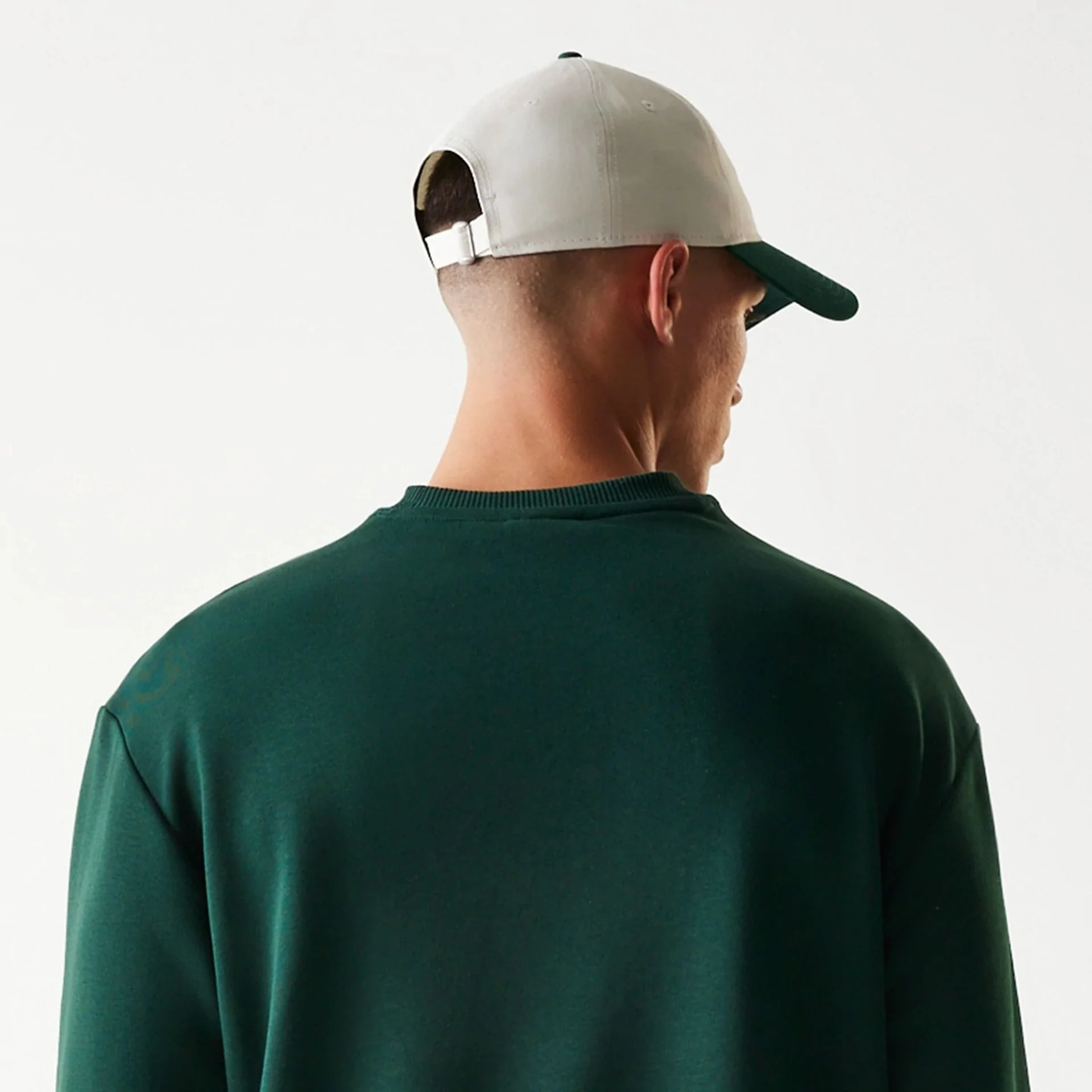 New Era Dark Green Oversized Crew Neck Sweater - Image 7