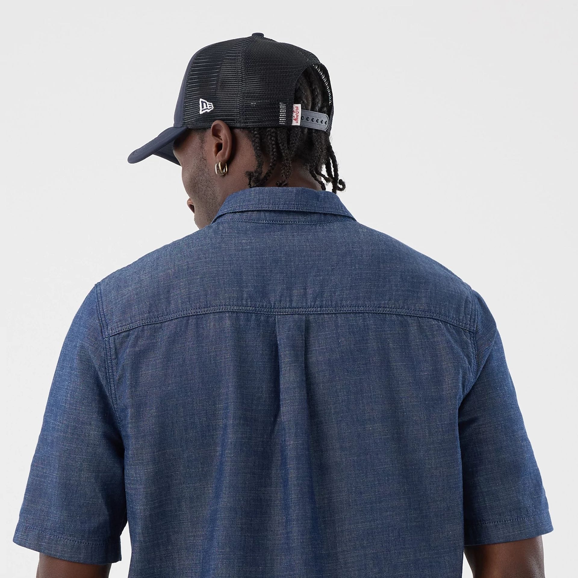 New Era Denim Blue Short Sleeve Shirt - Image 7