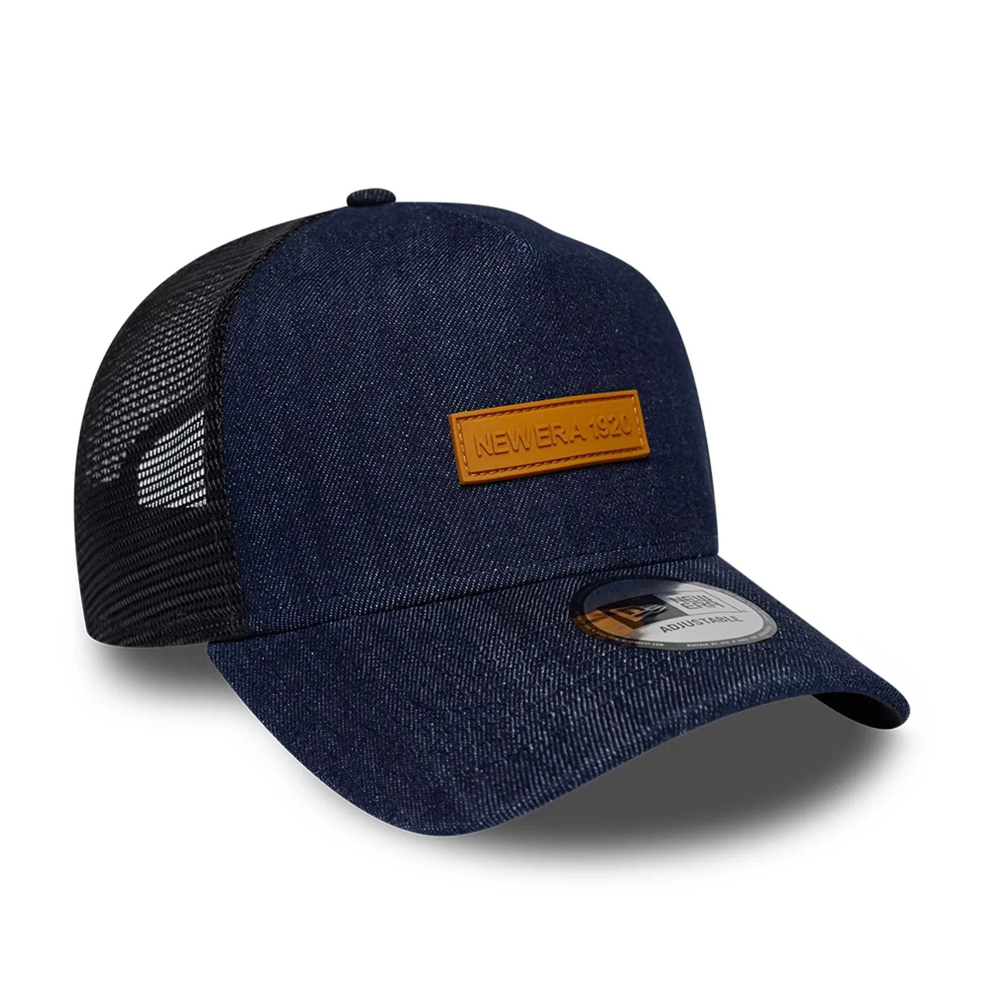 New Era Denim Navy 9FORTY A-Frame Trucker Adjustable Cap - Image 3