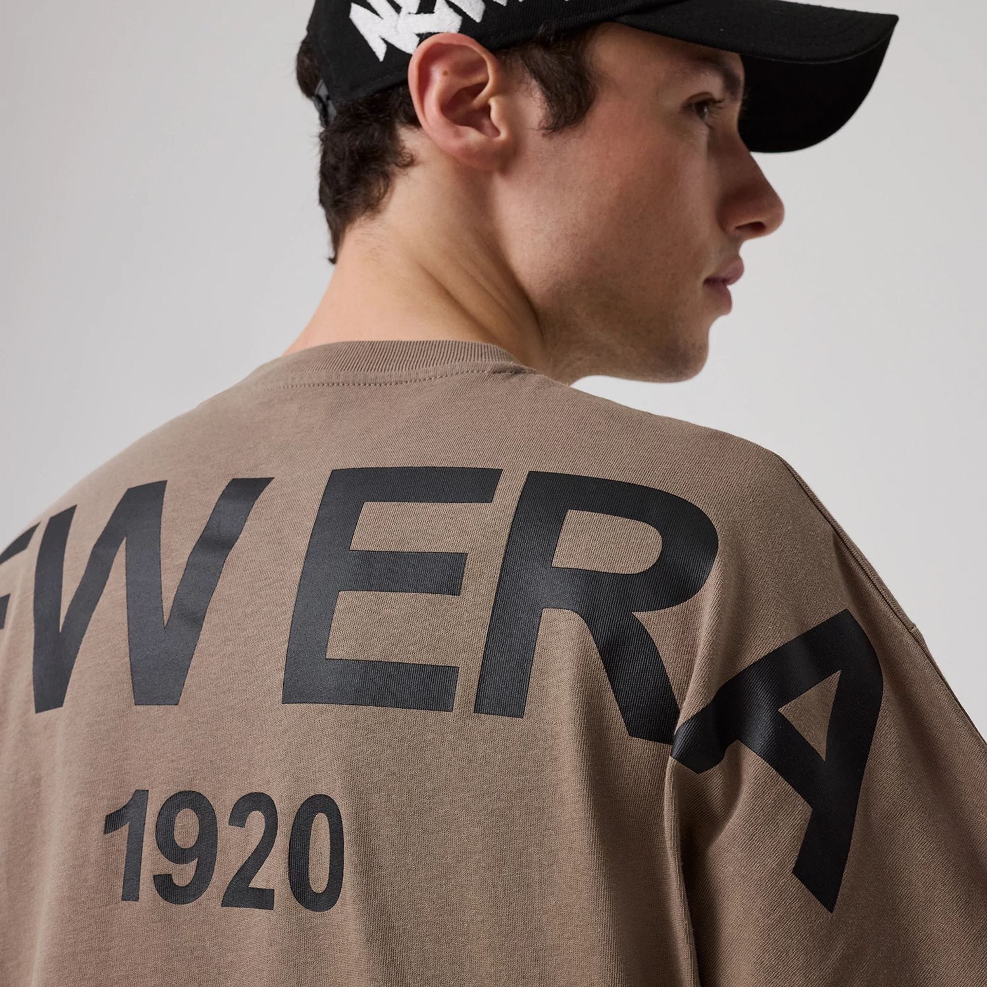 New Era Distressed Brown T-Shirt - Image 3