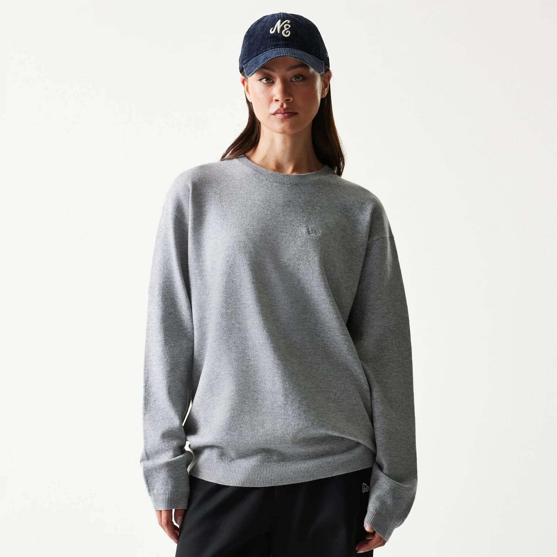 New Era Essential Flag Grey Knitted Sweater - Image 4