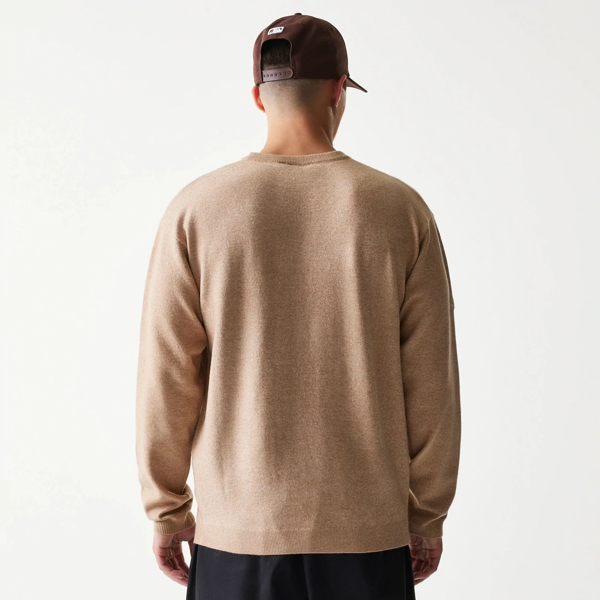 New Era Essential Flag Light Beige Knitted Sweater - Image 3