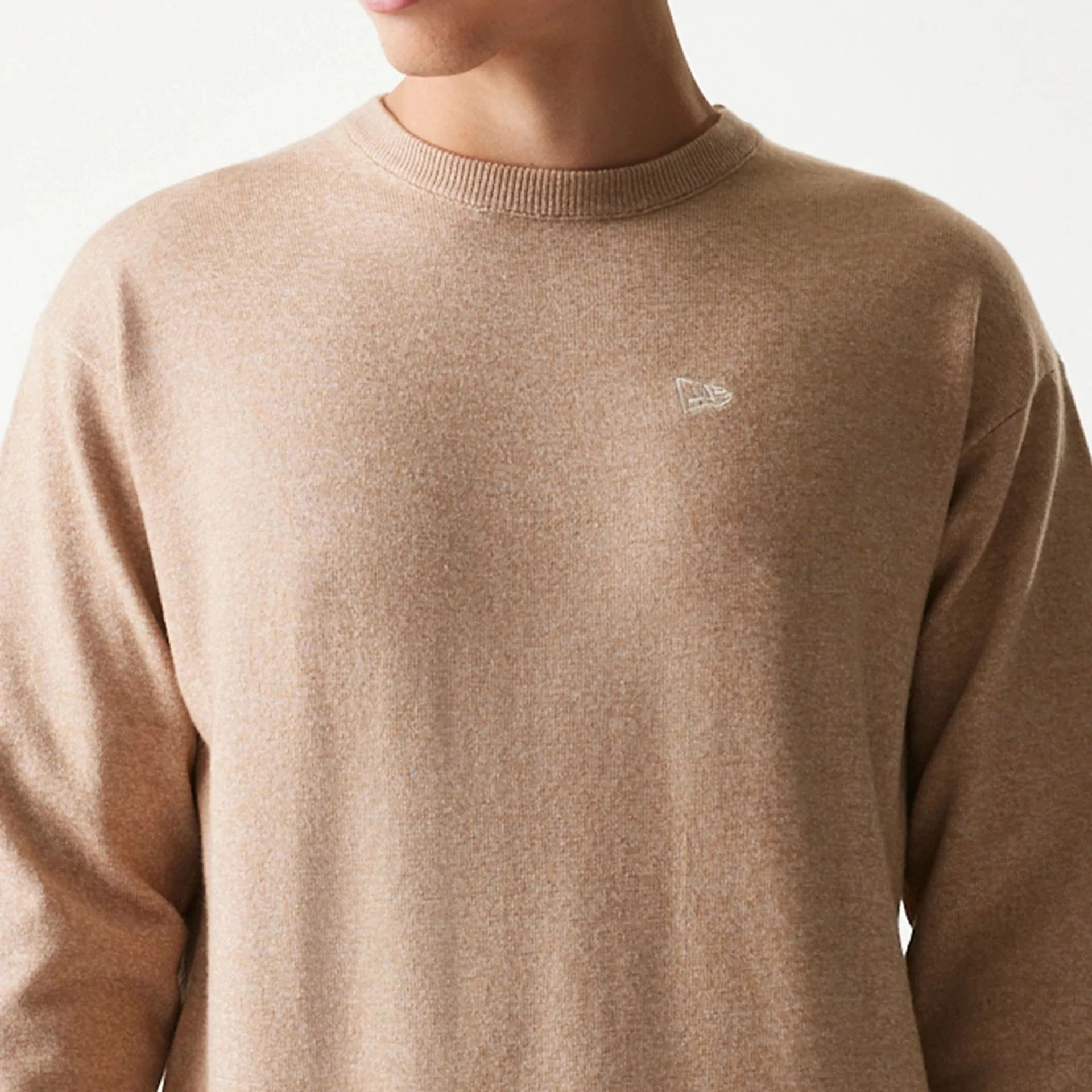 New Era Essential Flag Light Beige Knitted Sweater - Image 4