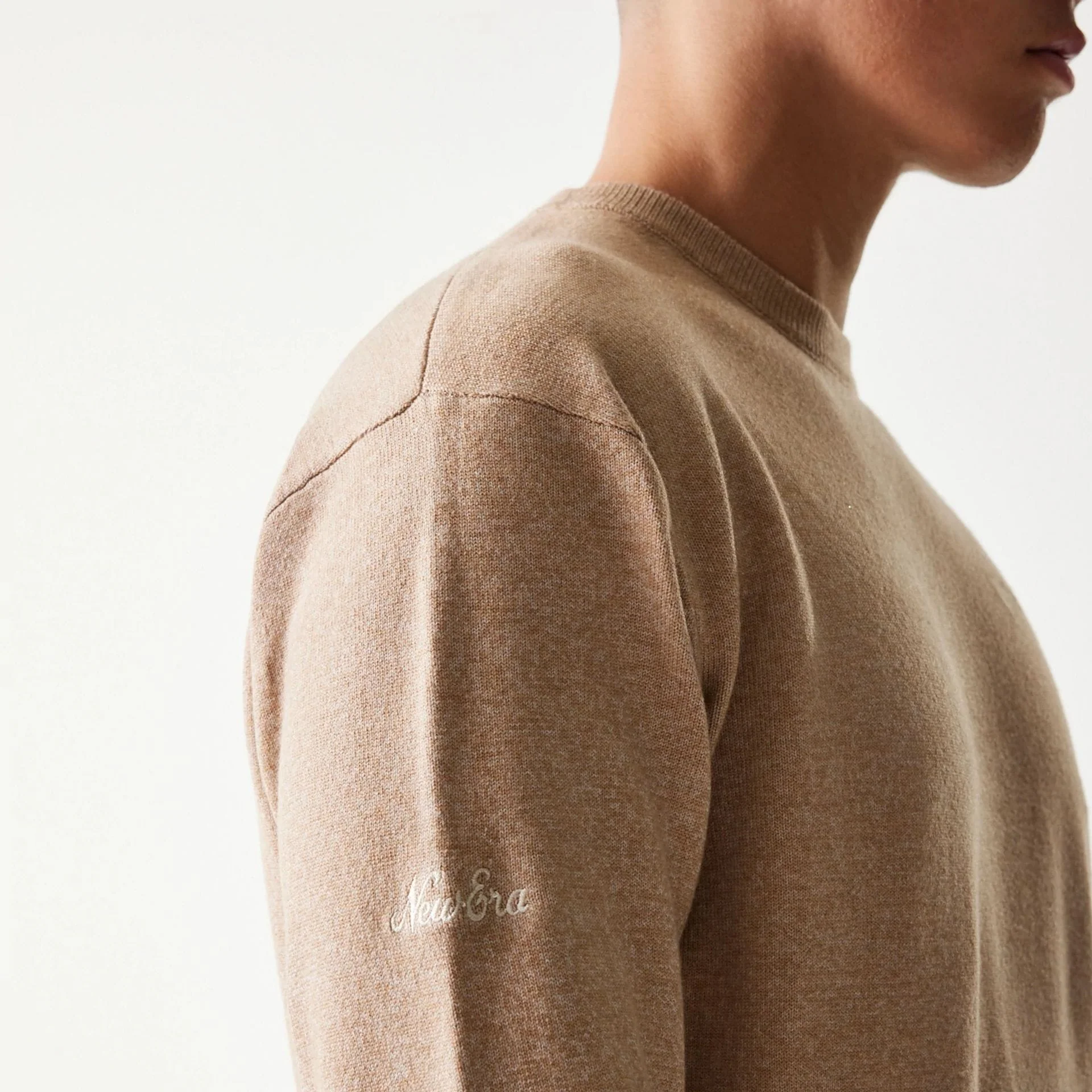 New Era Essential Flag Light Beige Knitted Sweater - Image 7