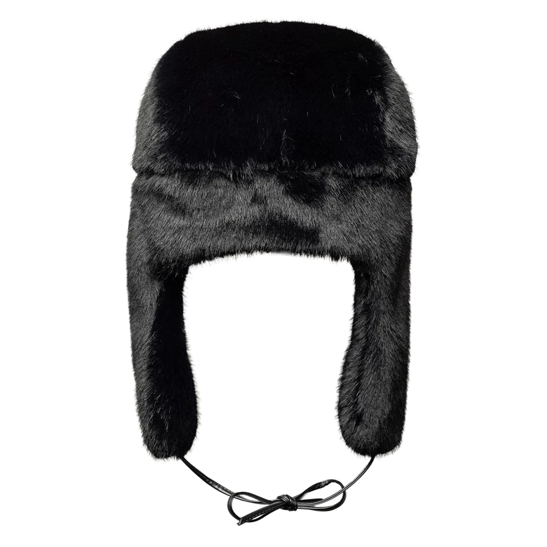 New Era Faux Fur Black Trapper Hat - Image 9