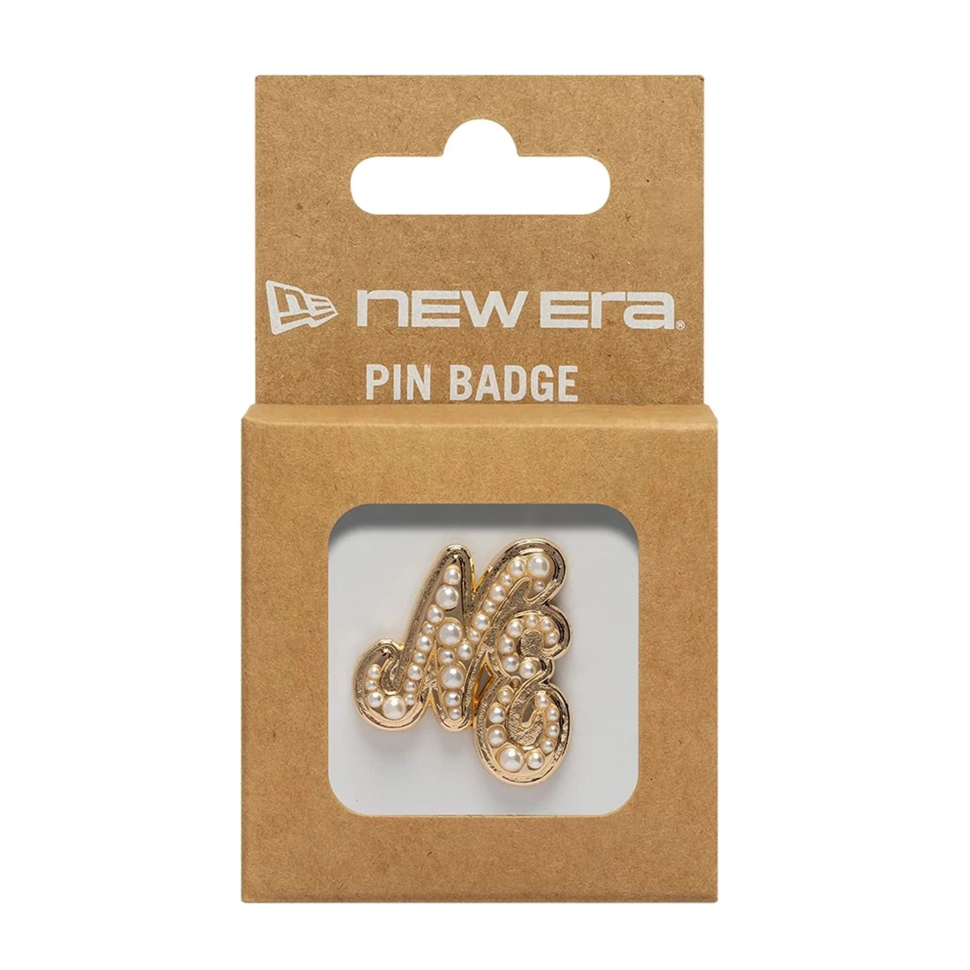 New Era Faux Pearl Gold Pin Badge - Image 3