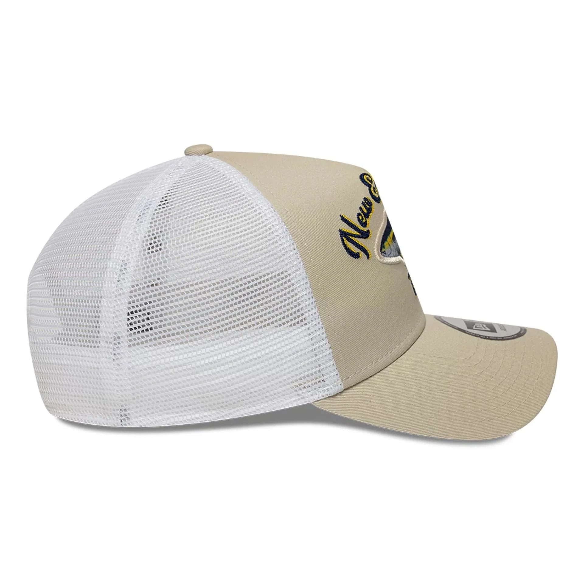 New Era Fishing Light Beige 9FORTY A-Frame Trucker Adjustable Cap - Image 5