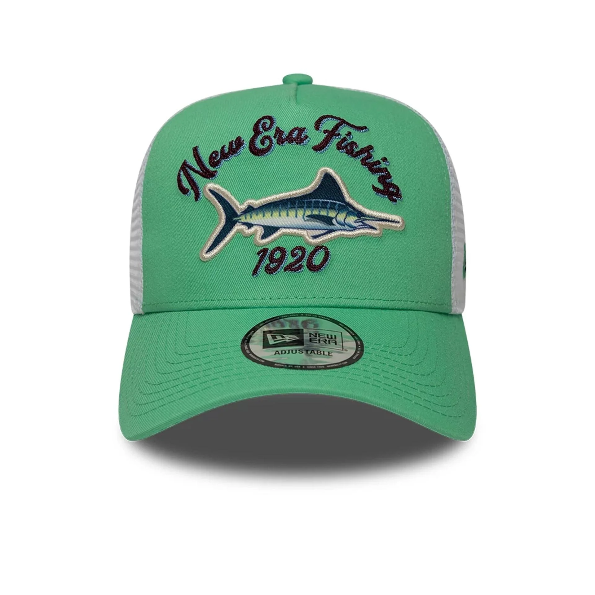 New Era Fishing Open Green 9FORTY A-Frame Trucker Adjustable Cap - Image 2