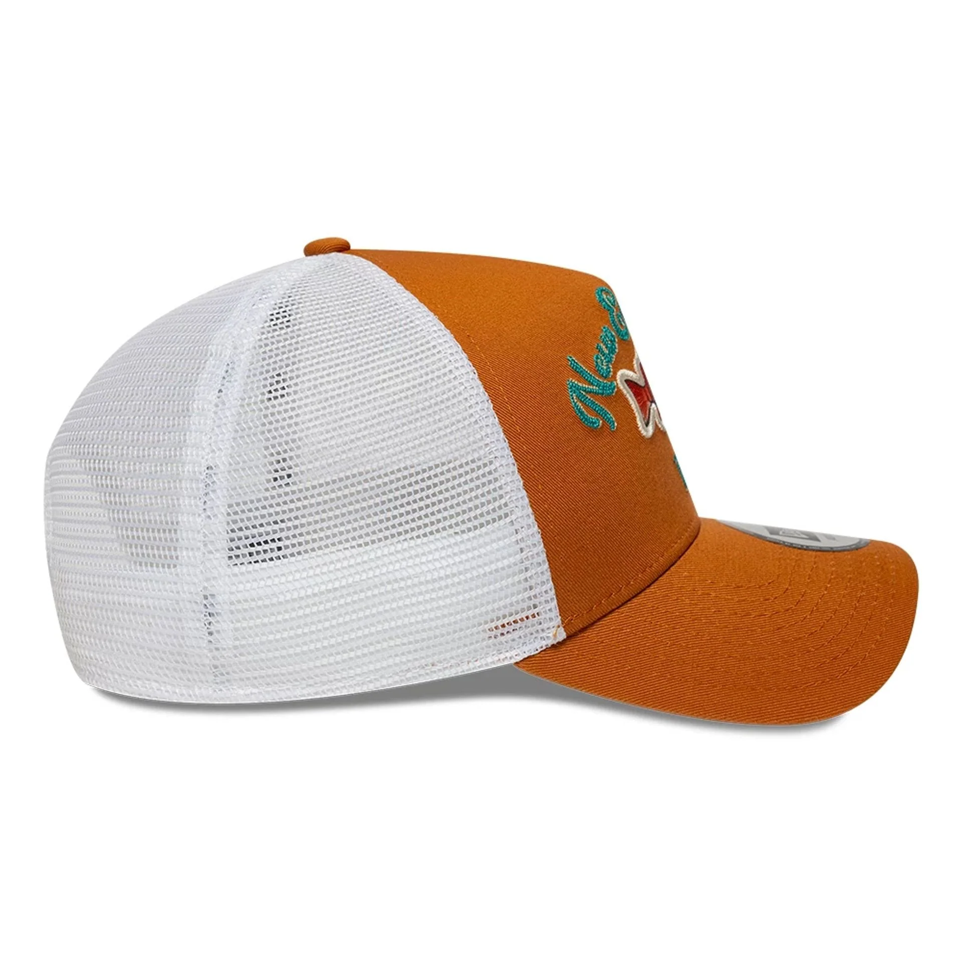 New Era Fishing Orange 9FORTY A-Frame Trucker Adjustable Cap - Image 5